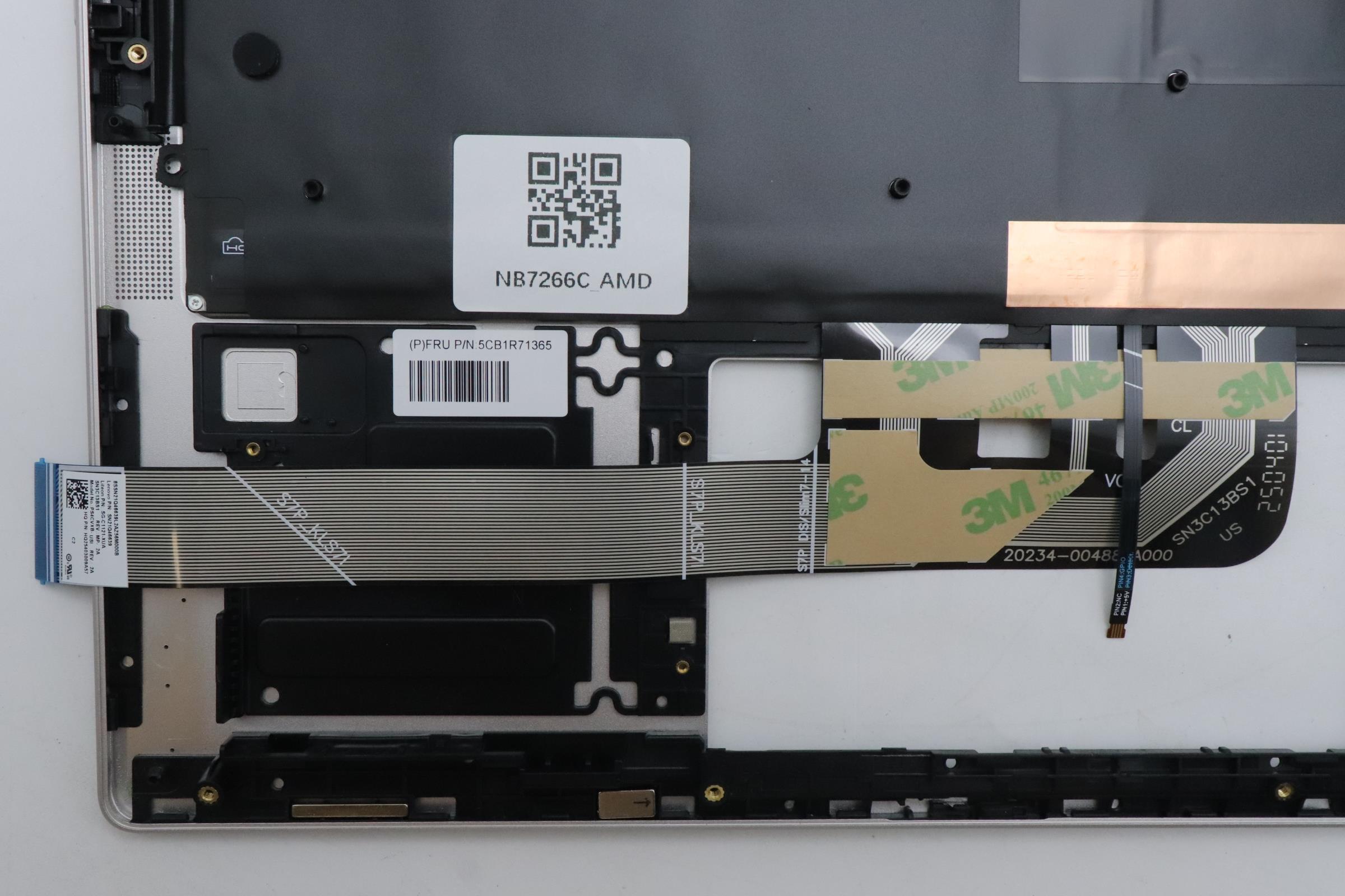 5CB1R71365 - Original Lenovo Keyboard with Upper Cover (Palmrest), English Euro, Seashell, Non_FingerPrint, Puresight Logo