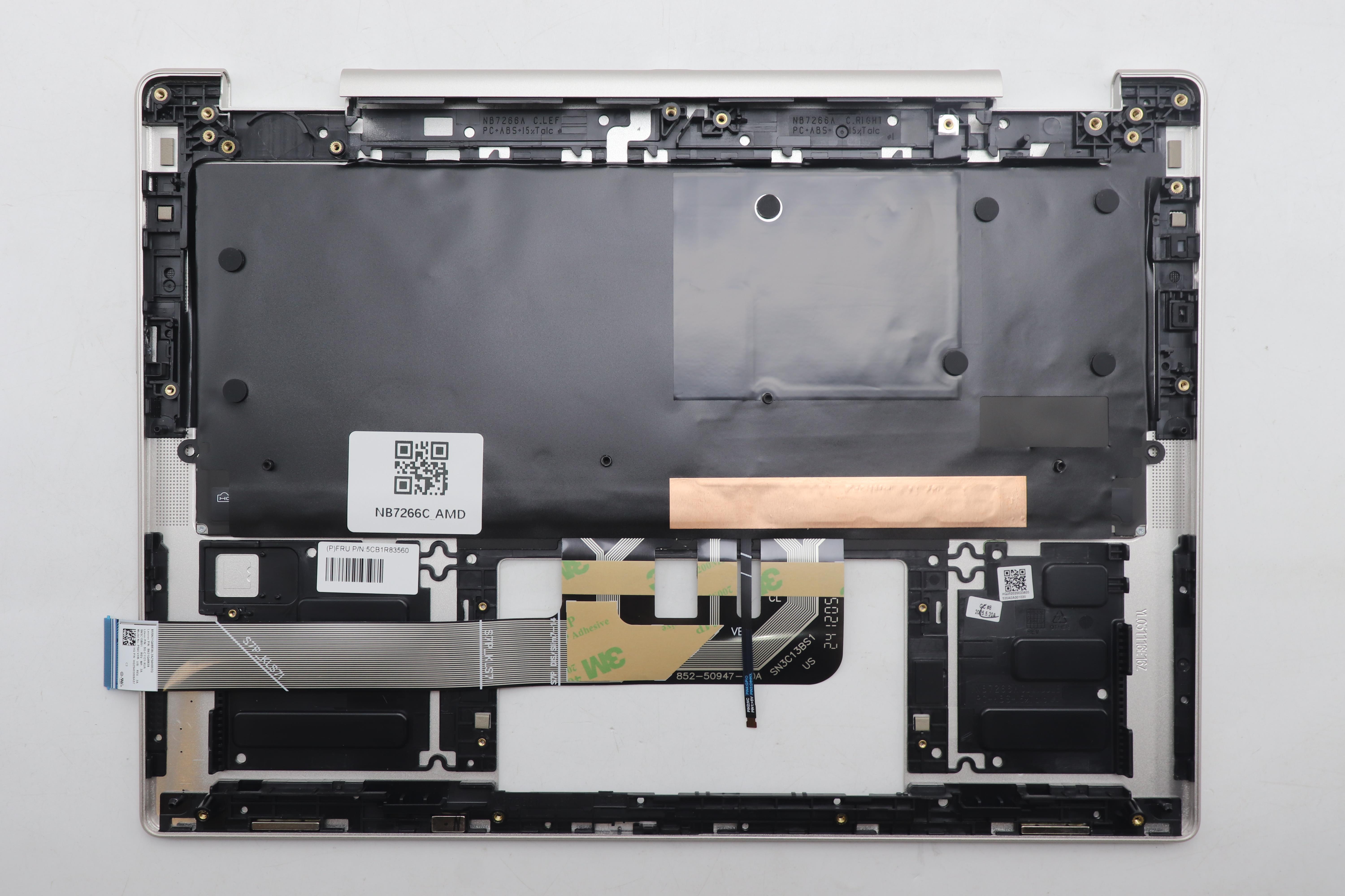 5CB1R83560 - Original Lenovo Keyboard with Upper Cover (Palmrest), English Euro, Seashell, Non_FingerPrint, Non_Puresight Logo