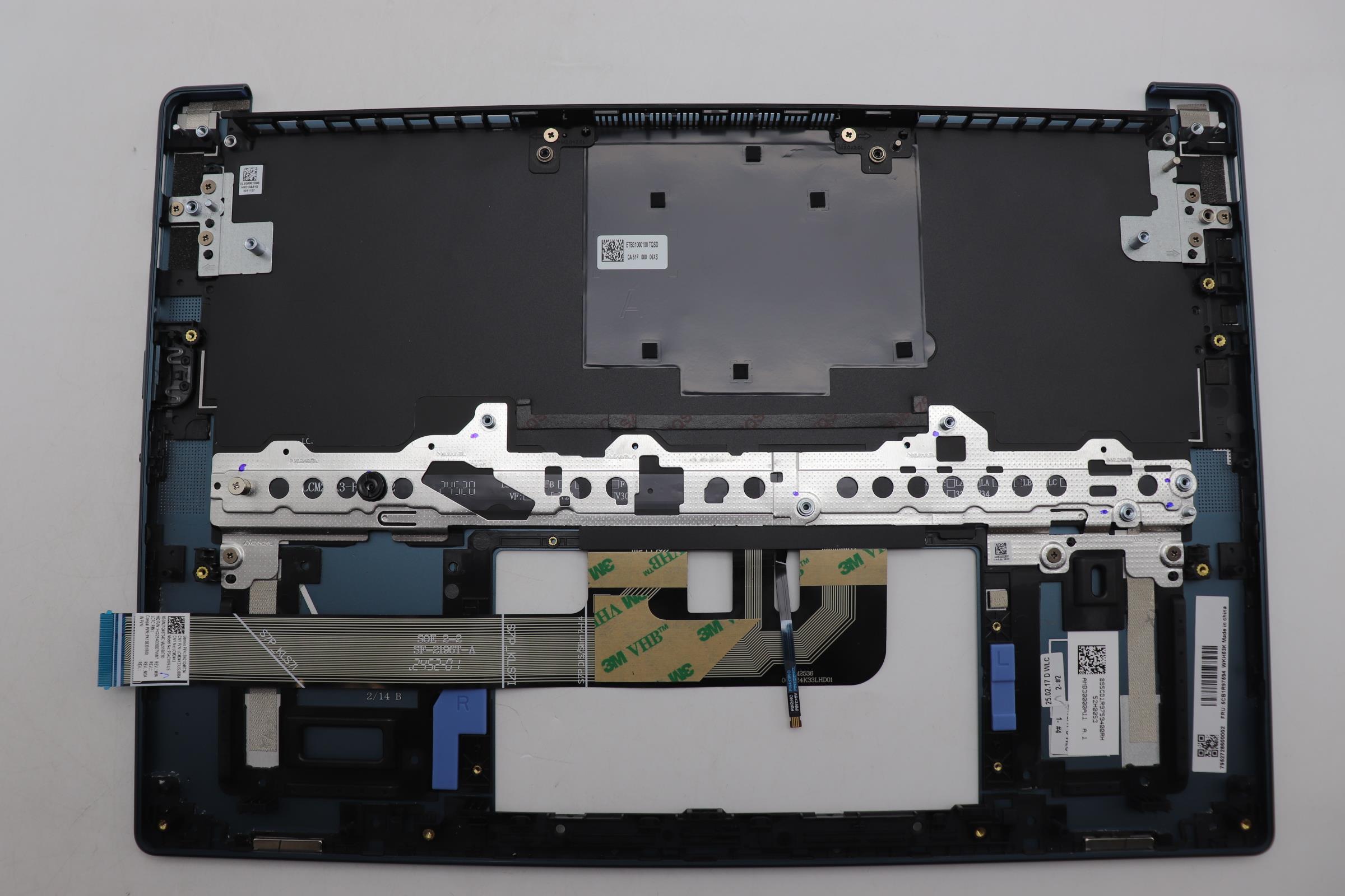 5CB1R97594 - Original Lenovo Keyboard with Upper Cover (Palmrest), English, Tidal Teal