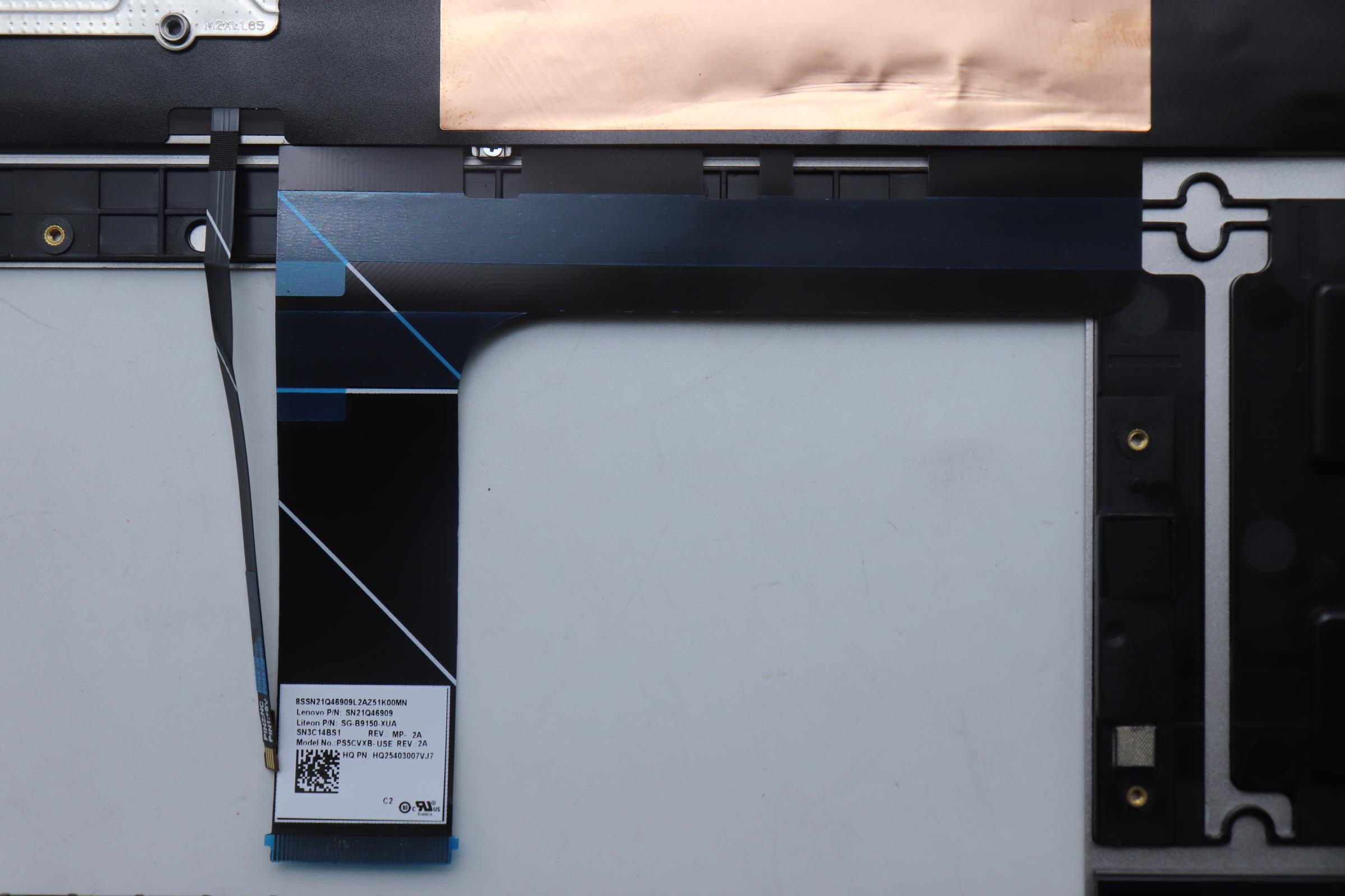 5CB1R99724 - Original Lenovo Keyboard with Upper Cover (Palmrest), English, Seashell, FingerPrint, Non_Puresight Logo