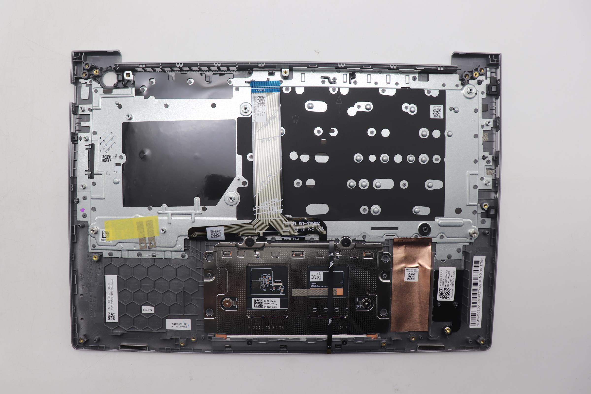 5CB1R99874 - Original Lenovo Keyboard with Upper Cover (Palmrest), English, Arctic Grey, Backlight, H-series