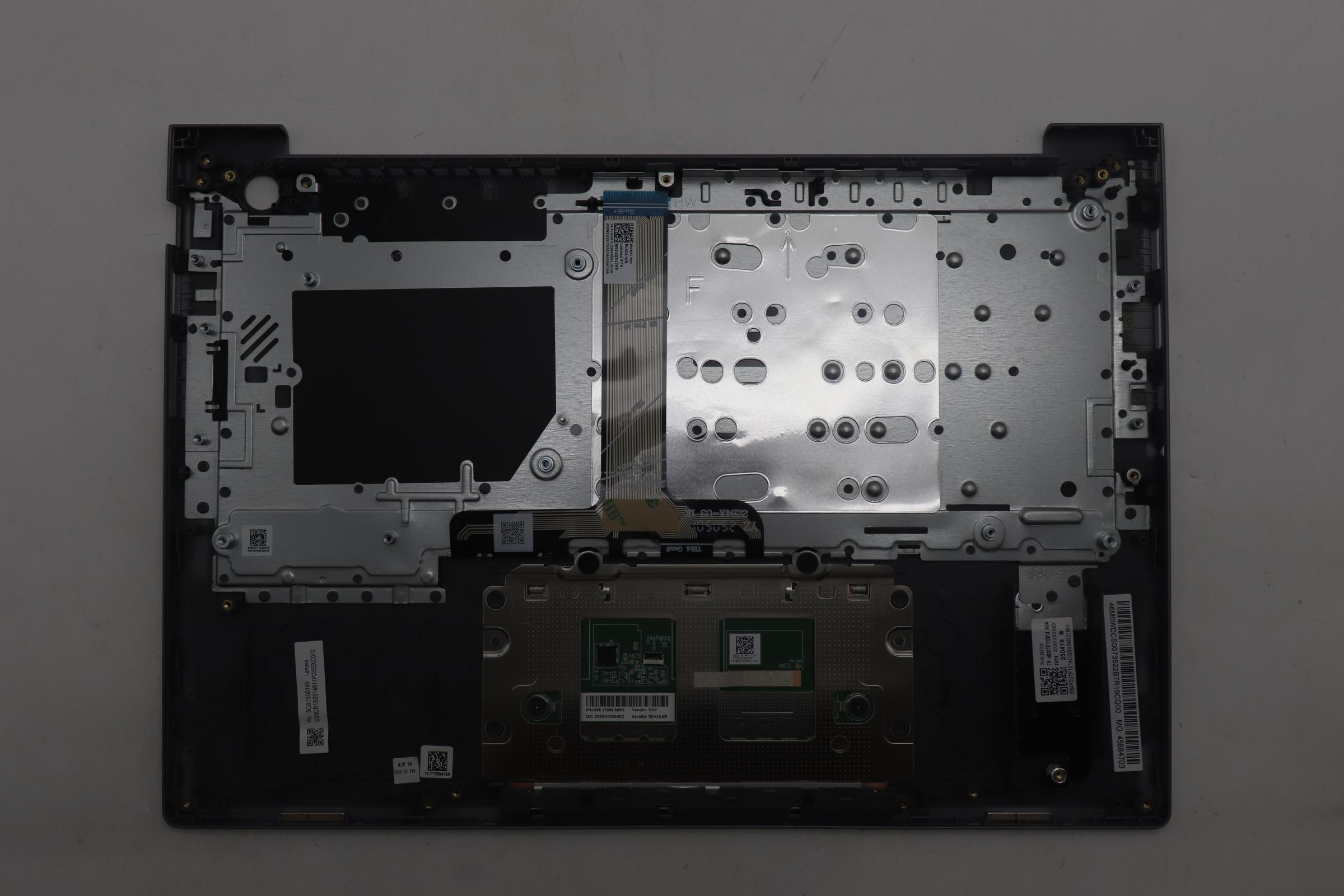 5CB1S00148 - Original Lenovo Keyboard with Upper Cover (Palmrest), English, Arctic Grey, Non_Backlight, U-series