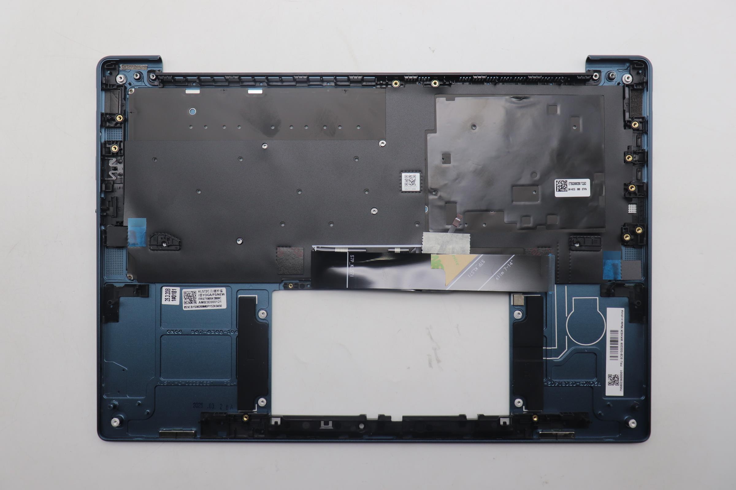 5CB1S00209 - Original Lenovo Keyboard with Upper Cover (Palmrest), English, Tidal Teal, Puresight Logo