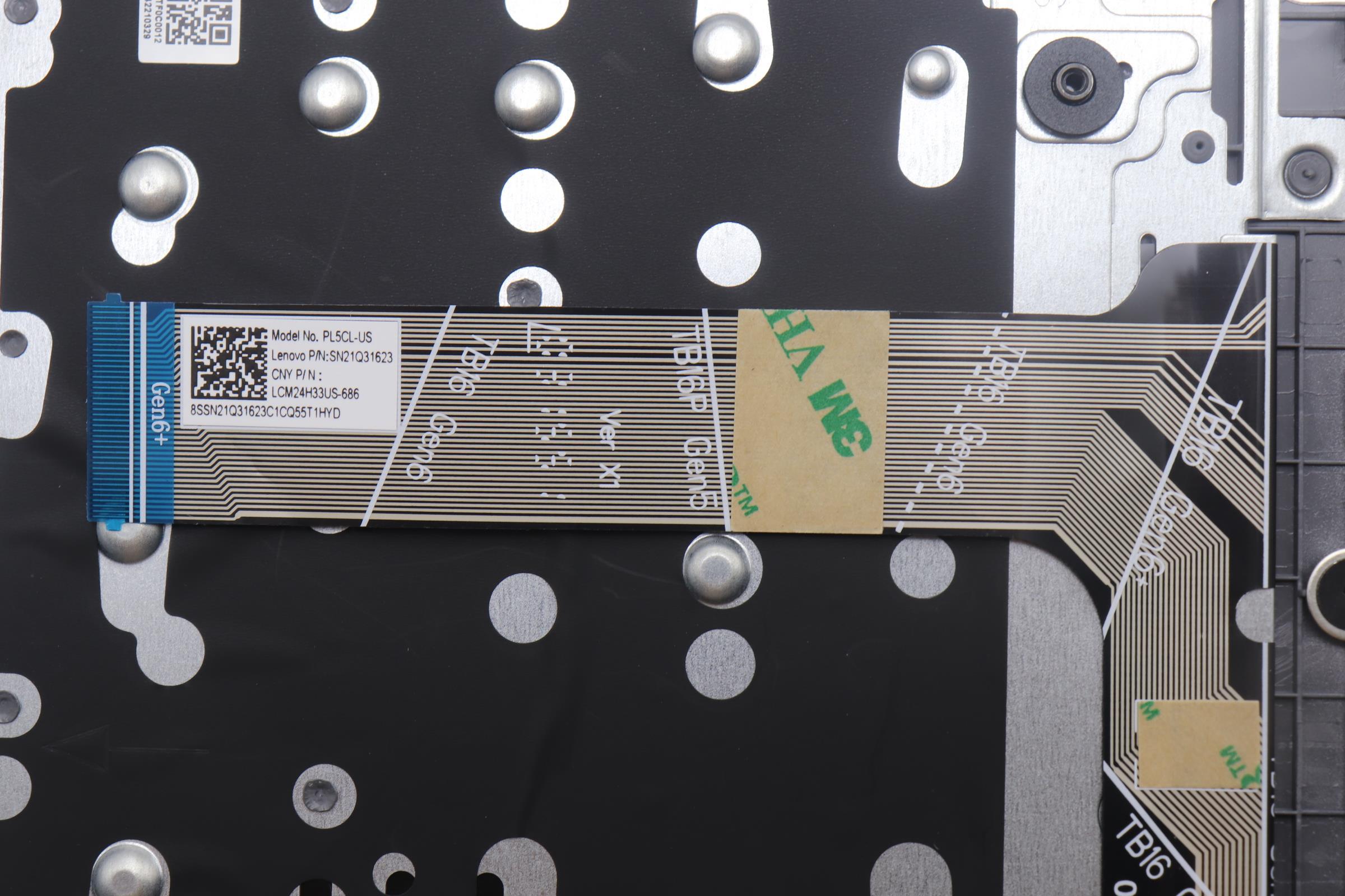 5CB1S00277 - Original Lenovo Keyboard with Upper Cover (Palmrest), English, Arctic Grey, Non_Backlight, H-series