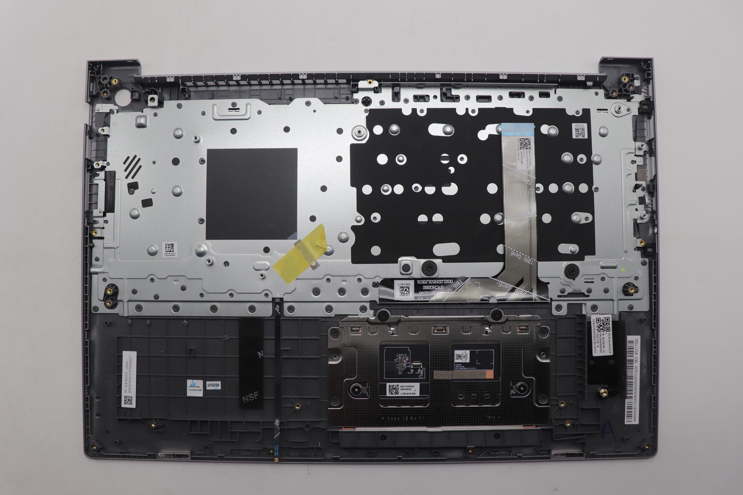 5CB1S00310 - Original Lenovo Keyboard with Upper Cover (Palmrest), English, Arctic Grey, Backlight, H-series