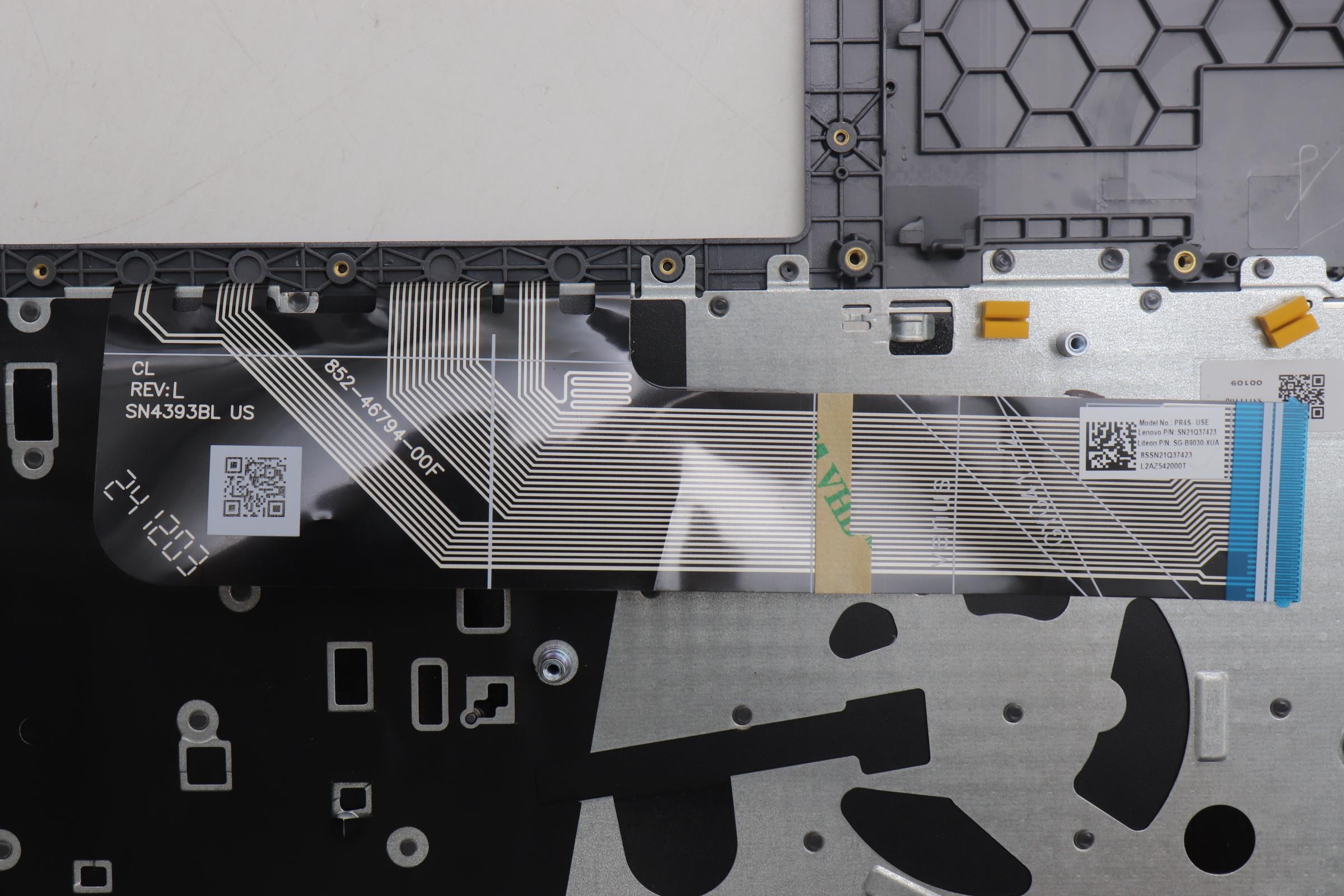 5CB1S02777 - Original Lenovo Keyboard with Upper Cover (Palmrest), English, Luna Grey, Non_FingerPrint