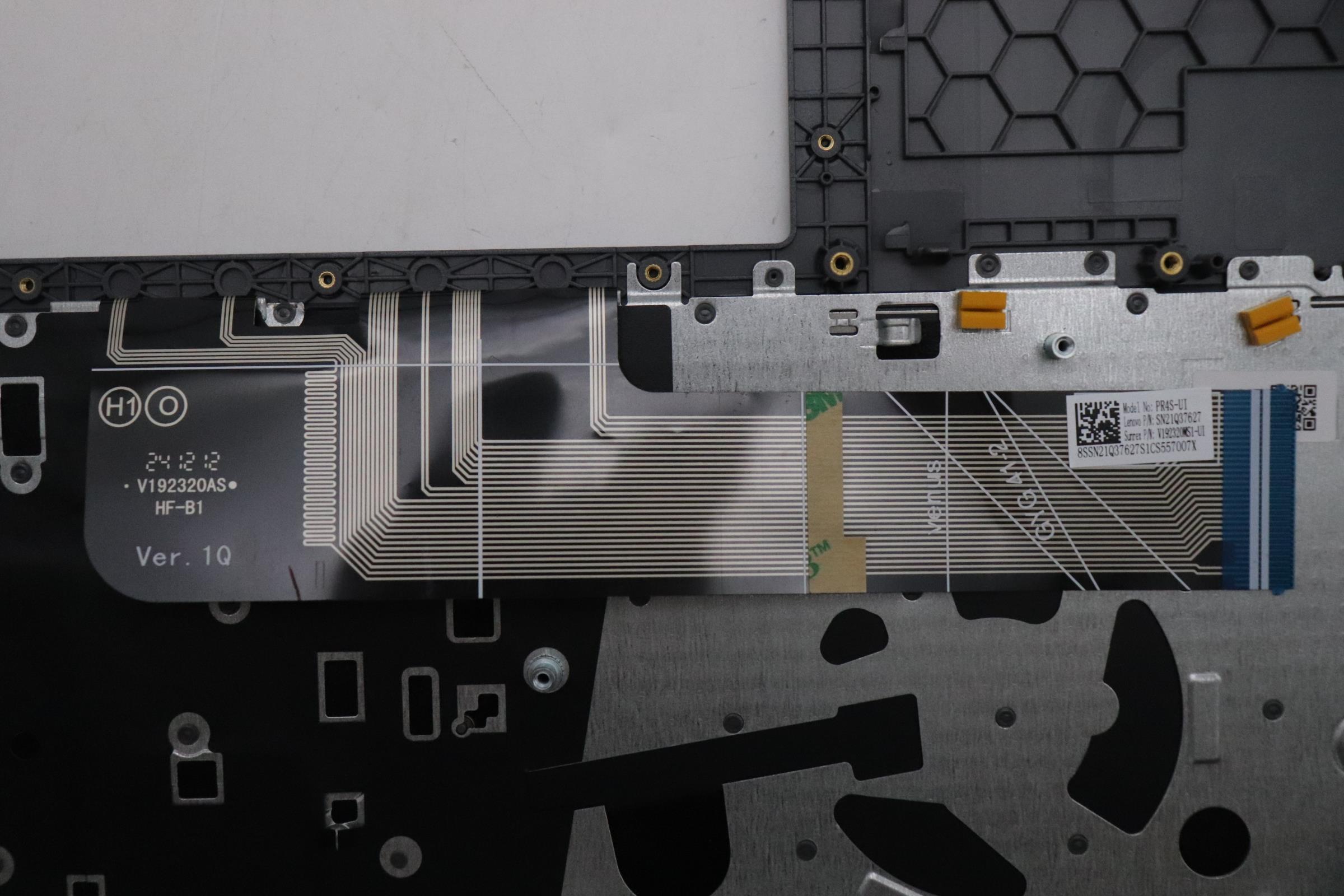 5CB1S02827 - Original Lenovo Keyboard with Upper Cover (Palmrest), English Euro, Luna Grey, Non_FingerPrint