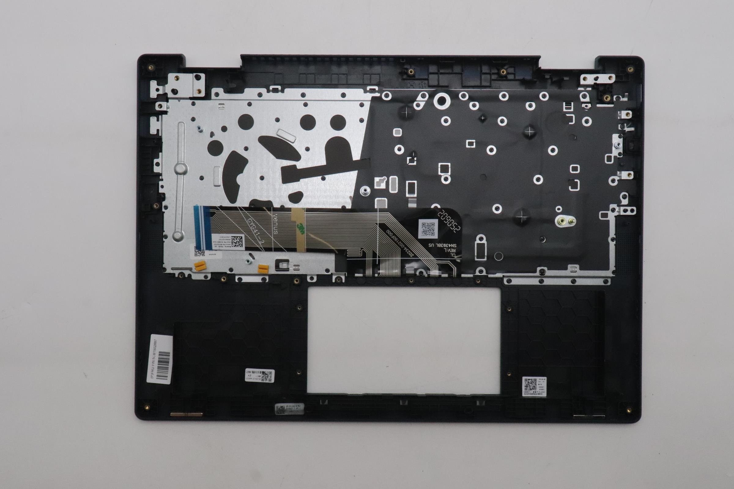 5CB1S02887 - Original Lenovo Keyboard with Upper Cover (Palmrest), English Euro, Cosmic Blue, Backlight, Non_FingerPrint