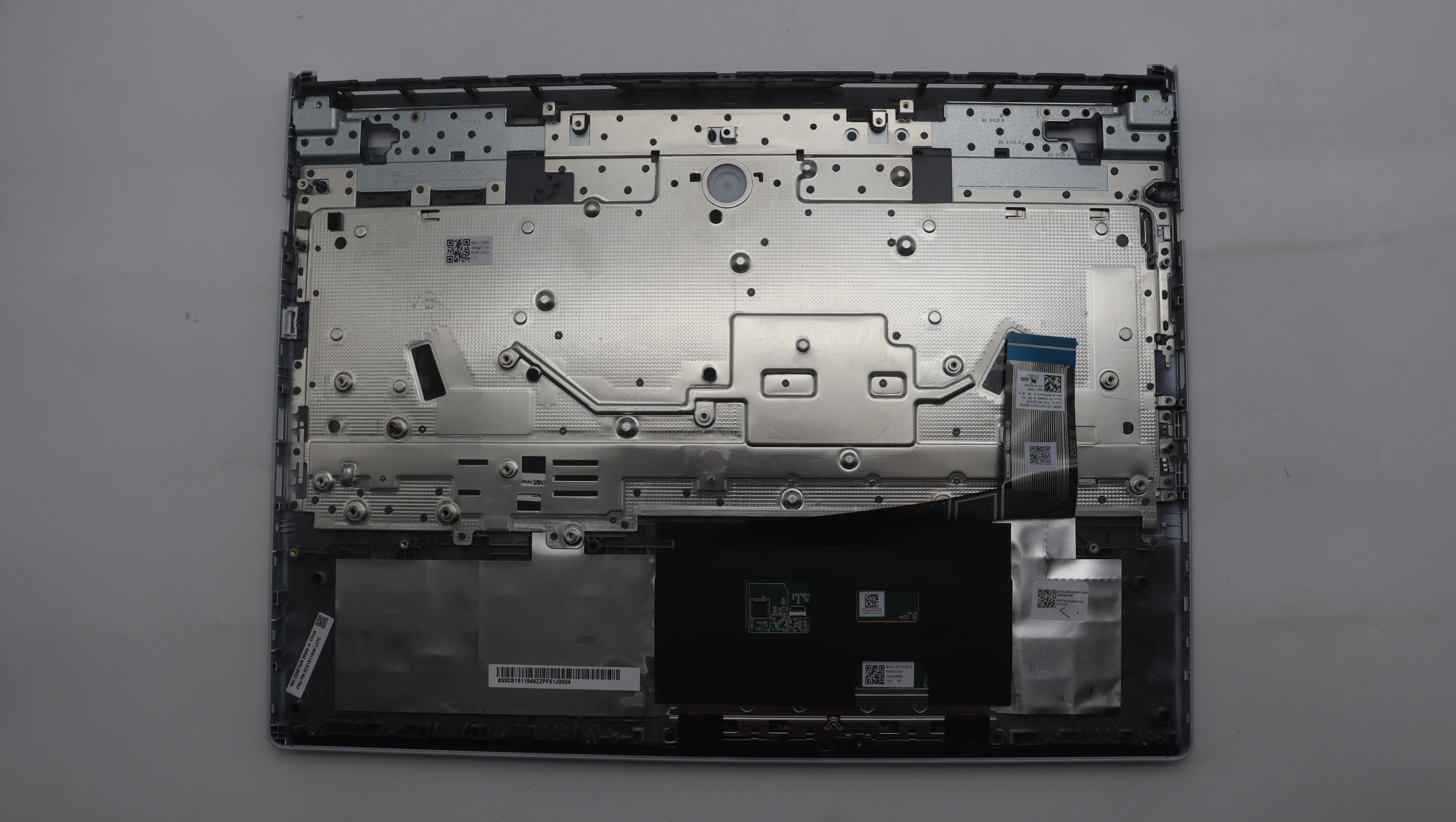 5CB1S11846 - Original Lenovo Keyboard with Upper Cover (Palmrest), English, Glacier White, RGB Backlight