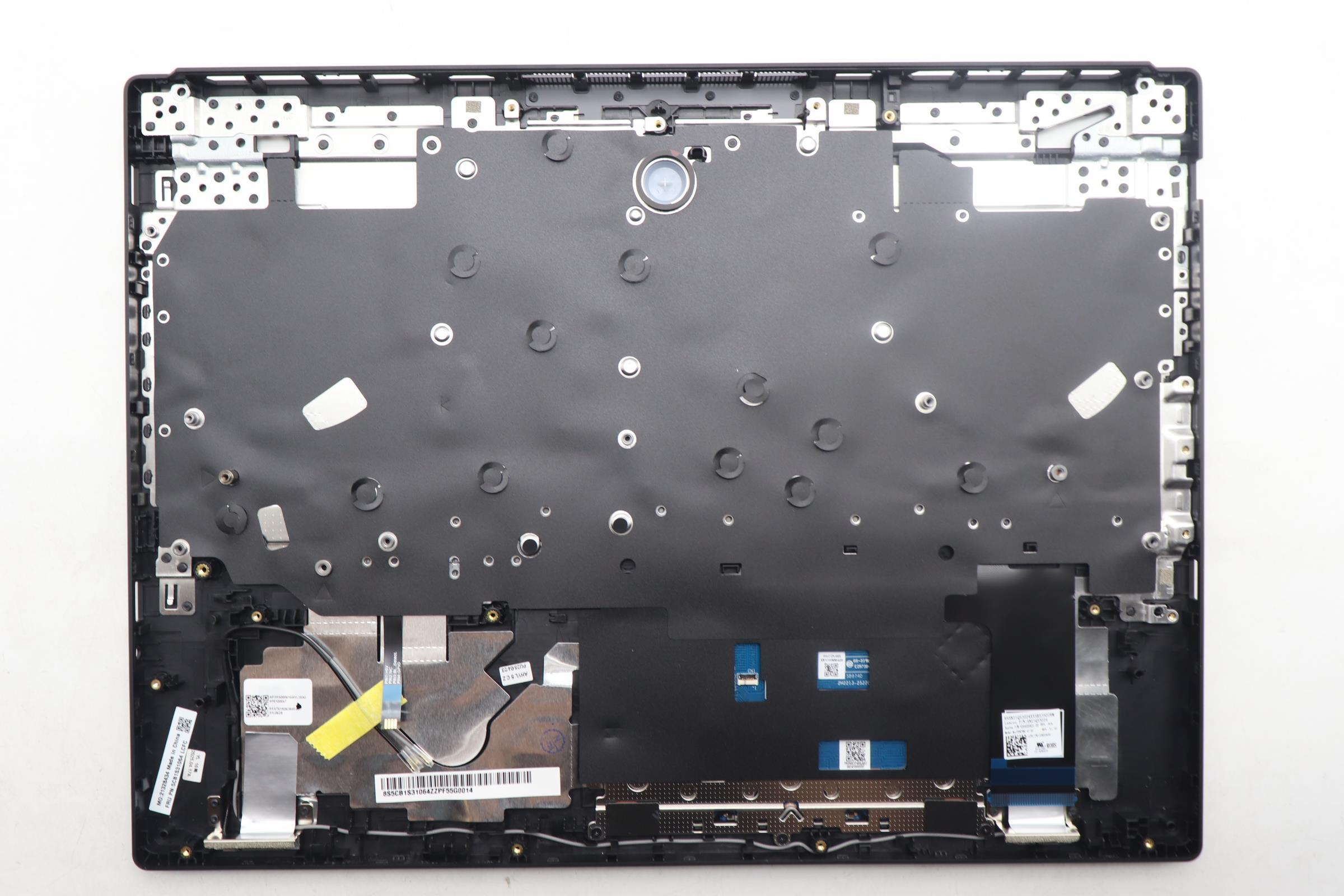 5CB1S31064 - Original Lenovo Keyboard with Top Cover, English, Eclipse Black, White Backlight, Painting