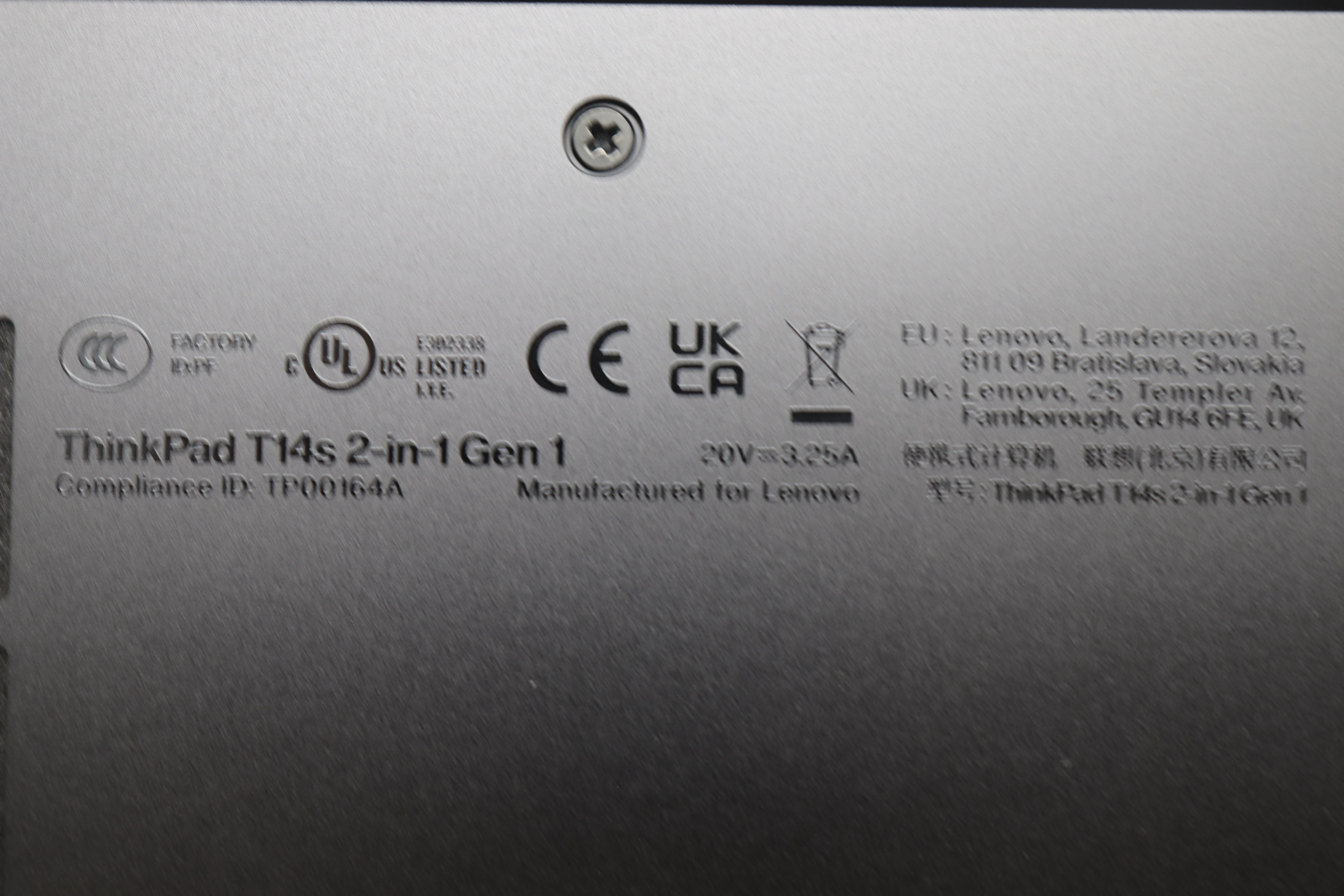 5CB1S55443 - Original Lenovo Cover MTS41_D_Cover_AL_WL_BK_ASSY