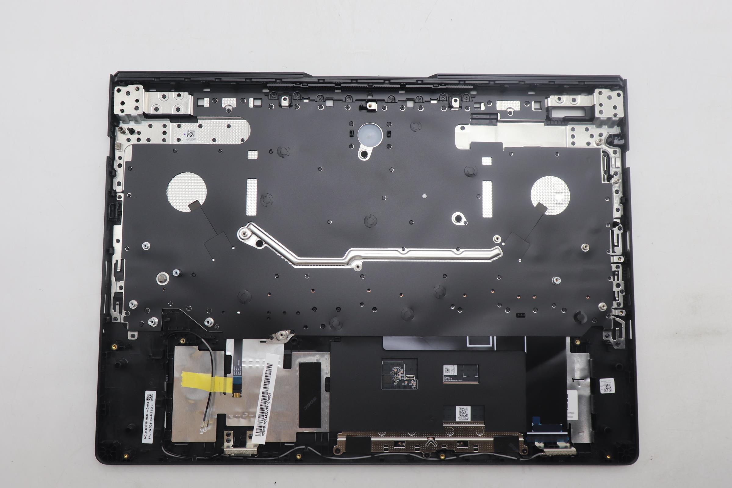 5CB1S57442 - Original Lenovo Keyboard with Top Cover, English, Eclipse Black, White Backlight