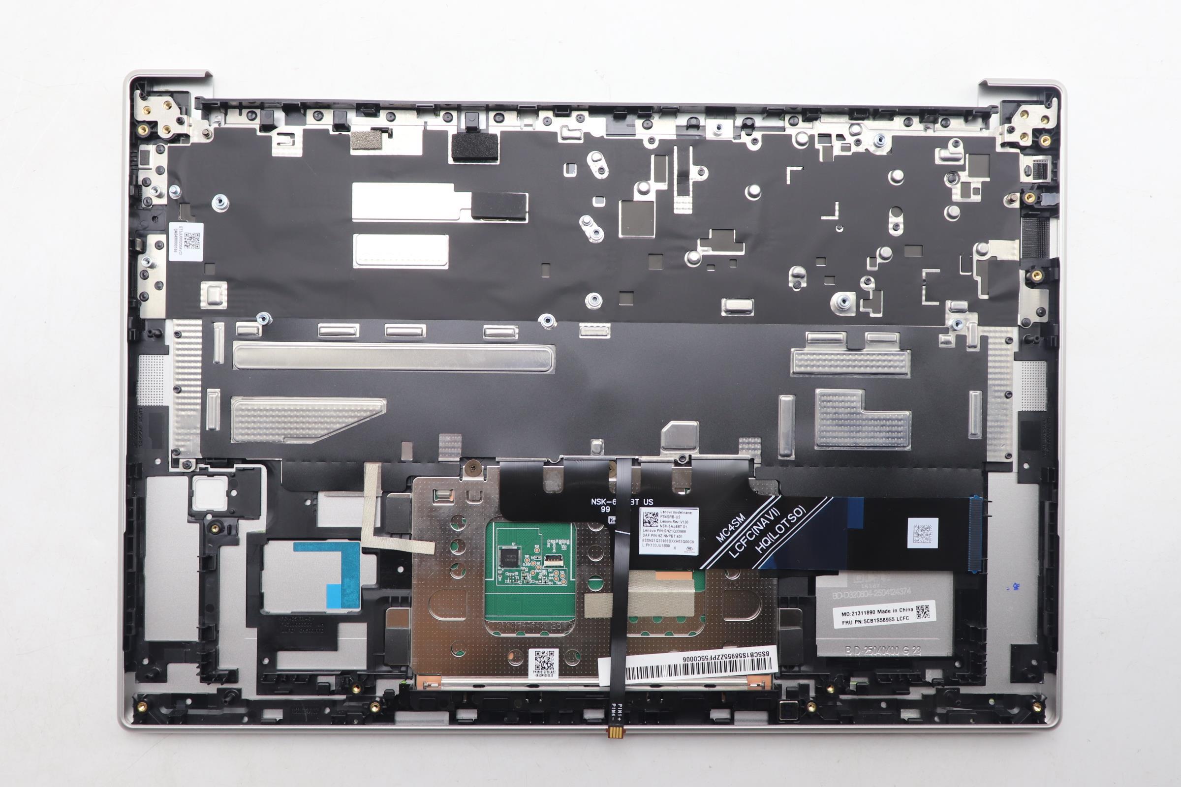 5CB1S58955 - Original Lenovo Keyboard with Top Cover, English, Seashell, FingerPrint