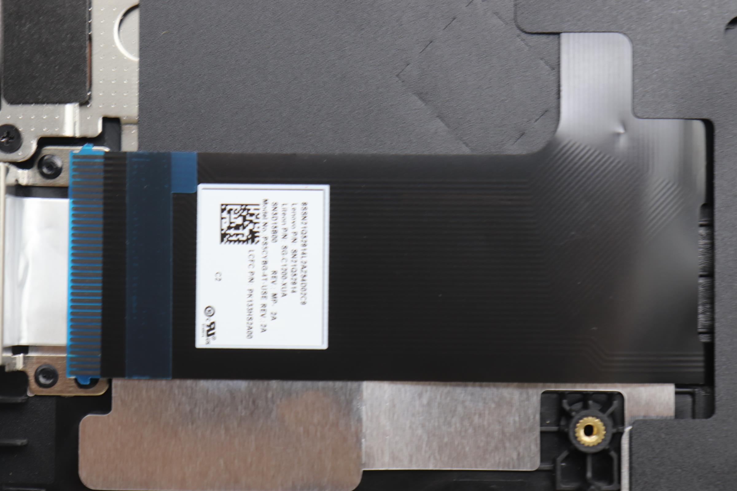5CB1S76593 - Original Lenovo Keyboard with Top Cover, English, Eclipse Black, White Backlight, Anodizing Sandblasting