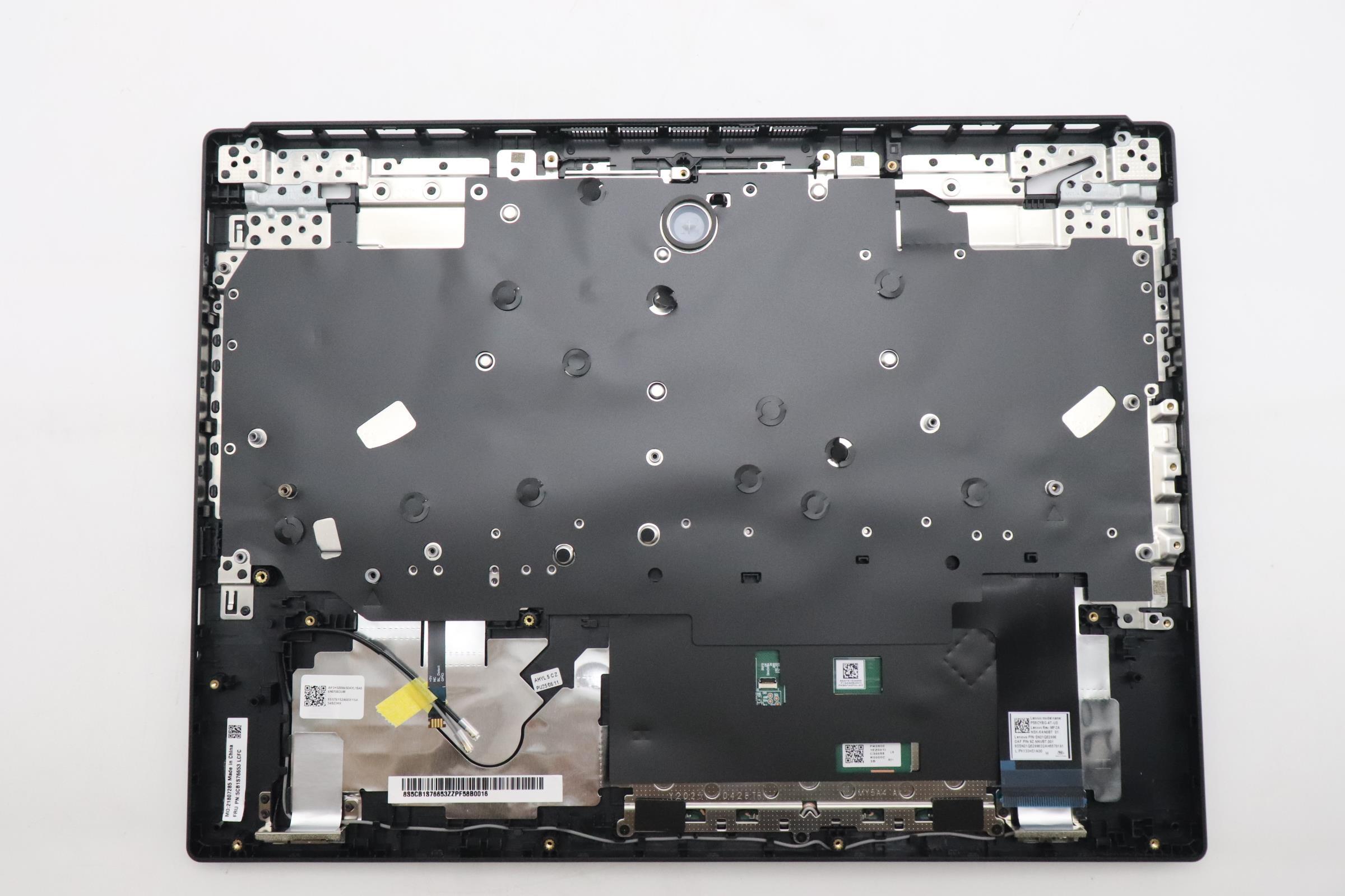 5CB1S76653 - Original Lenovo Keyboard with Top Cover, English, Eclipse Black, White Backlight, Painting