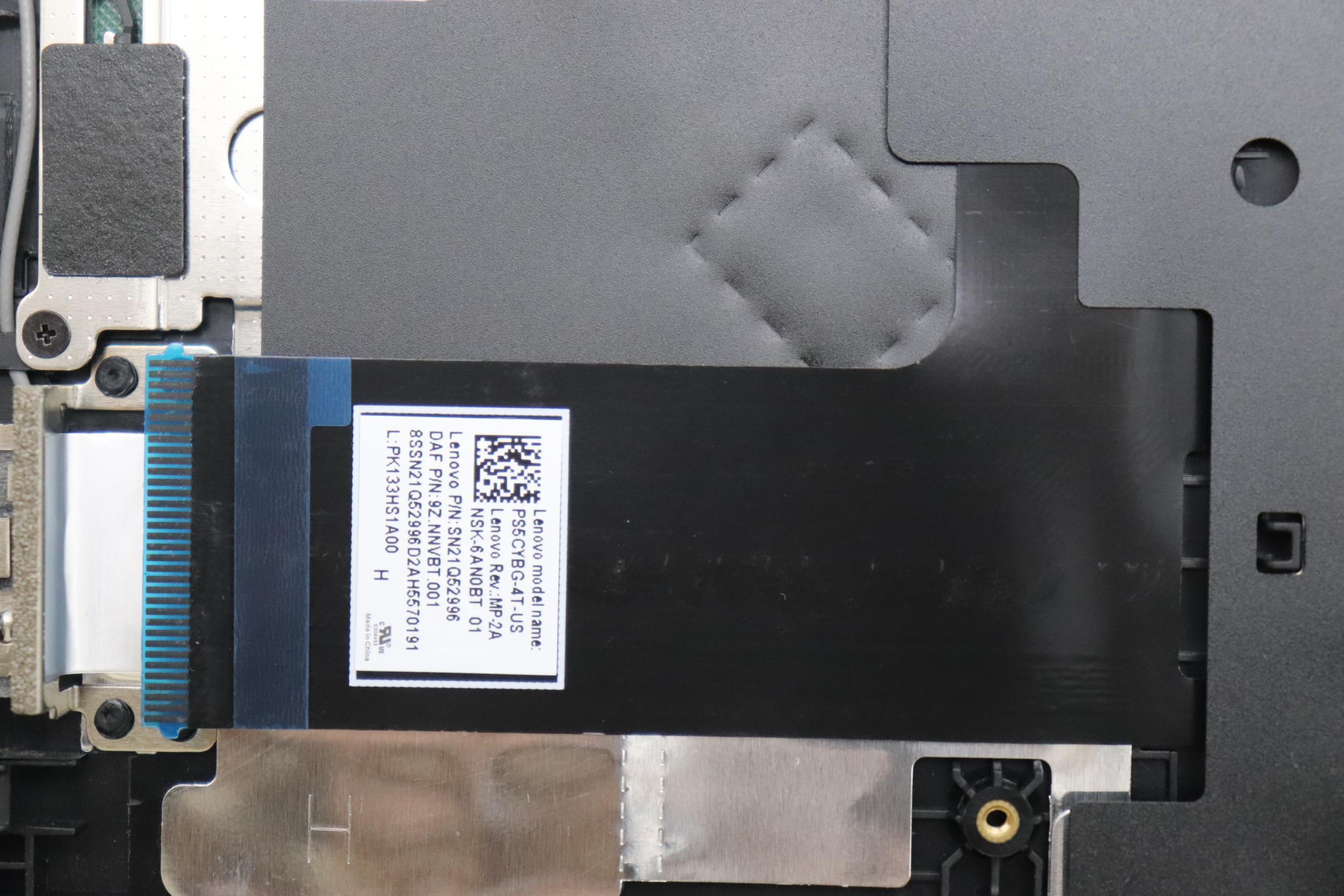 5CB1S76653 - Original Lenovo Keyboard with Top Cover, English, Eclipse Black, White Backlight, Painting