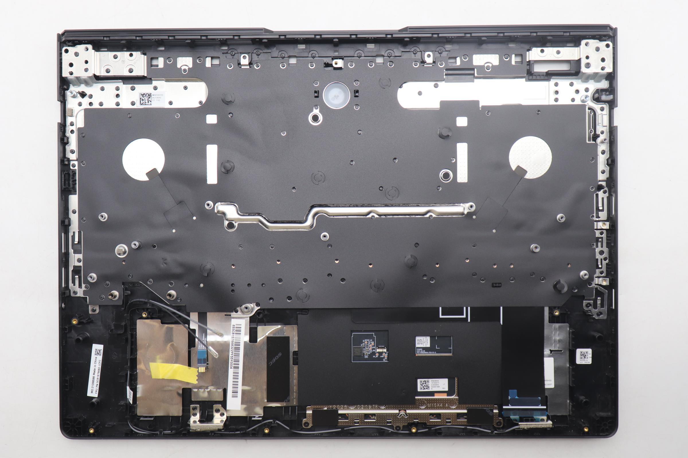 5CB1S76683 - Original Lenovo Keyboard with Top Cover, English, Eclipse Black, White Backlight