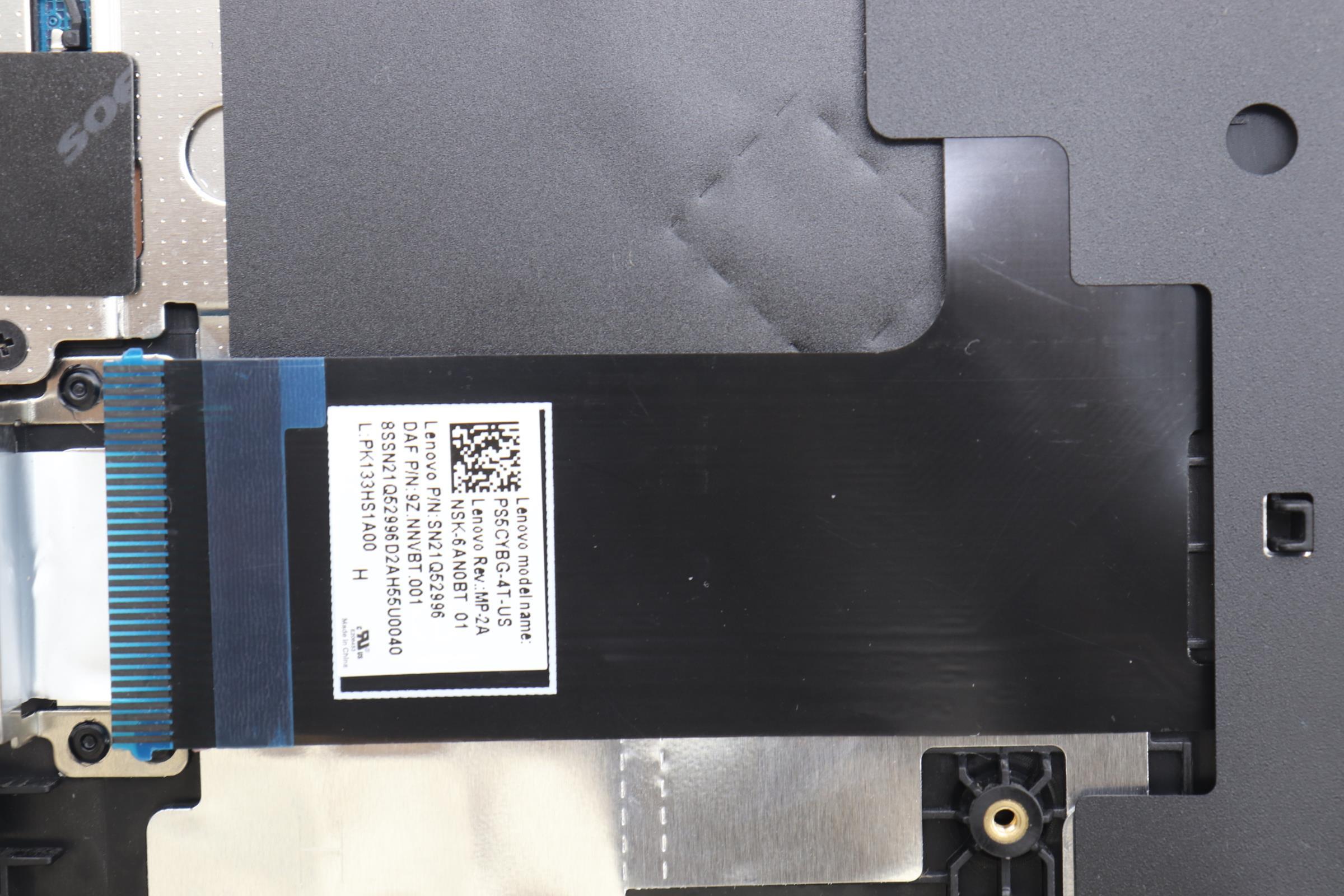 5CB1S82834 - Original Lenovo Keyboard with Top Cover, English, Eclipse Black, Anodizing Sandblasting