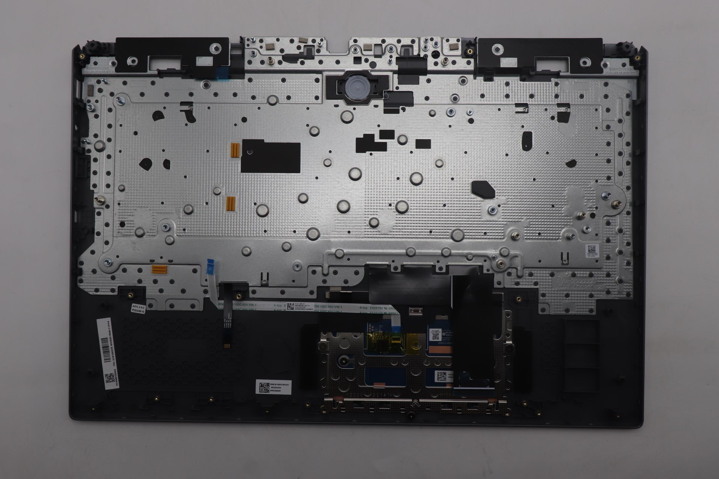 5CB1S90378 - Original Lenovo Keyboard with Top Cover, English, Luna Grey, White Backlight