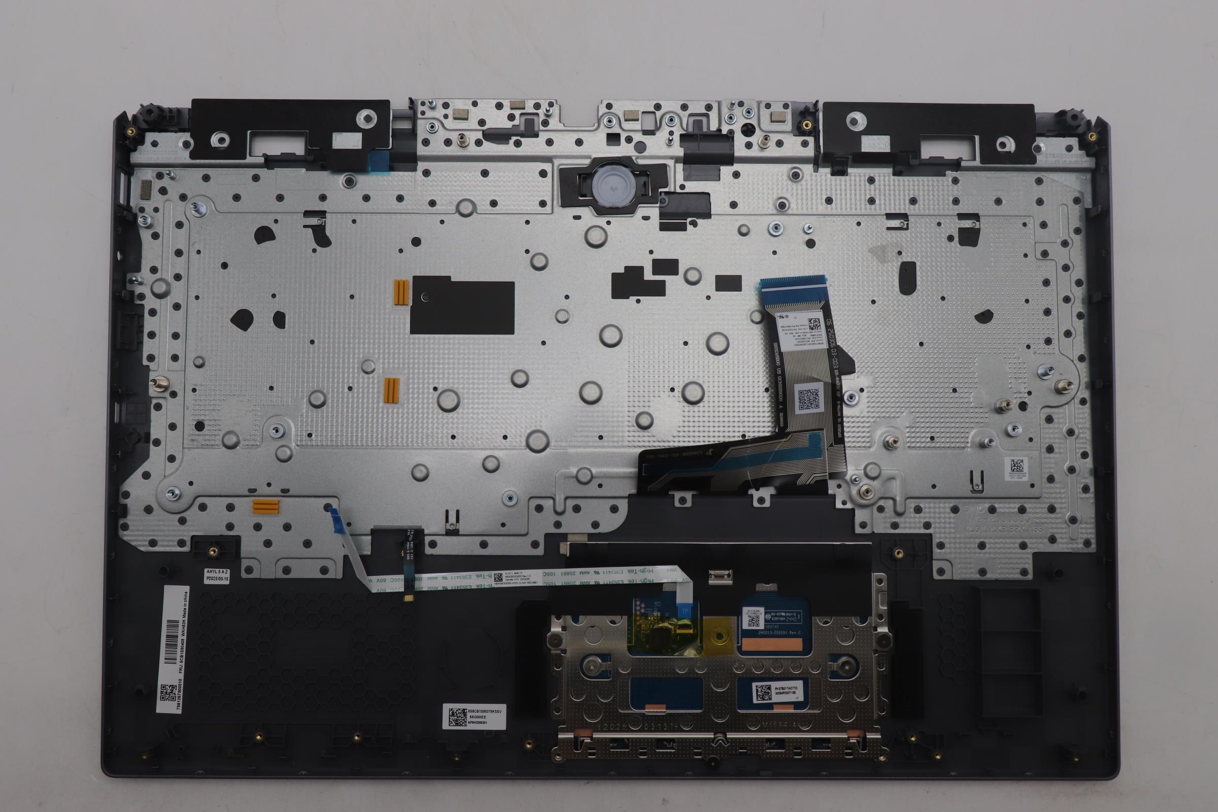5CB1S90408 - Original Lenovo Keyboard with Top Cover, English, Luna Grey, RGB Backlight