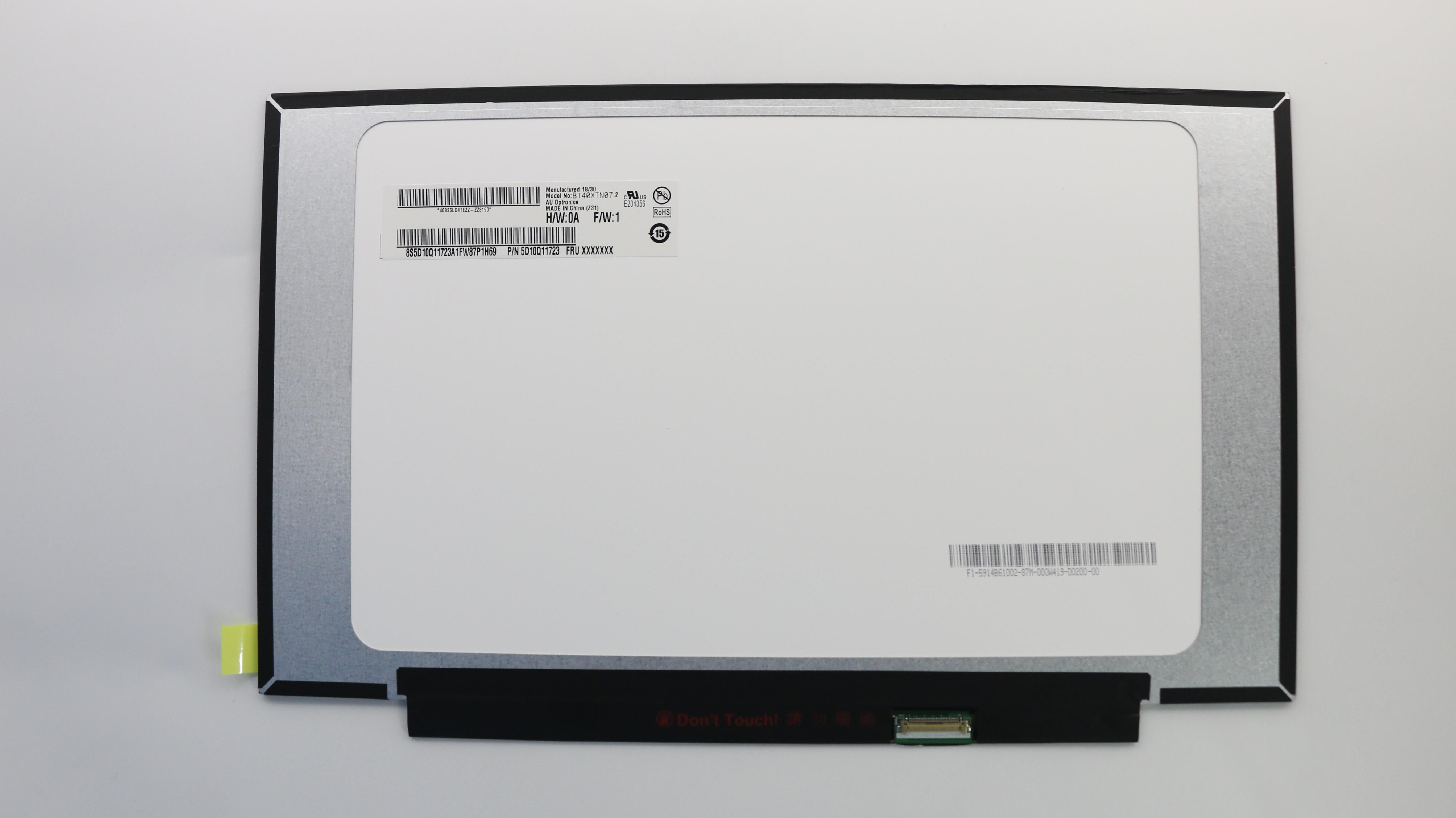 Lenovo Part  Original Lenovo LCD Panel, 14", HD, Non-Touch, Anti-Glare, TN, 45%NTSC, B140XTN07.2 0A