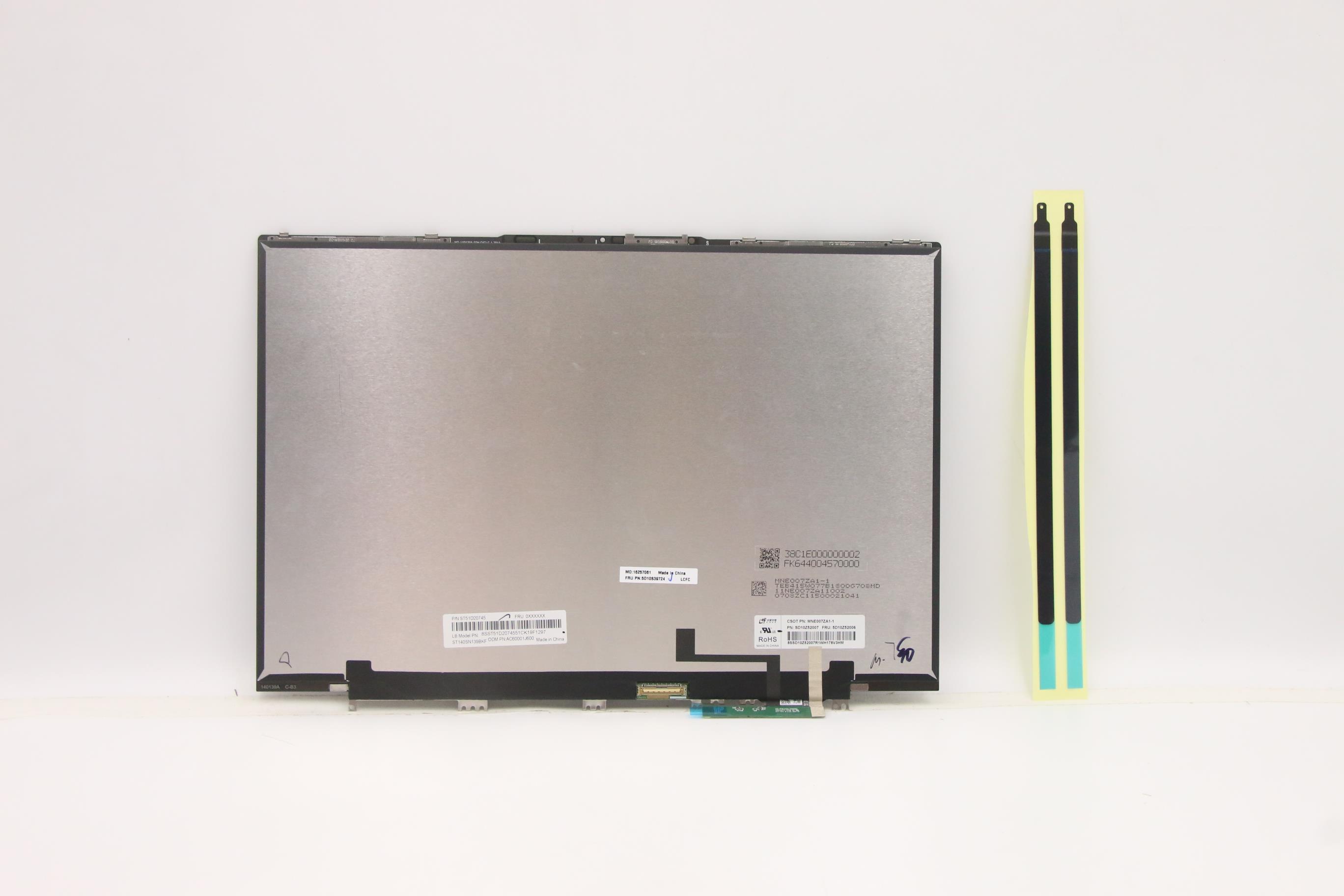 Lenovo Part  Original Lenovo LCD Assembly, 14", 2.8K, Touch, Glare, IPS, 400nit, L82QT W/glue