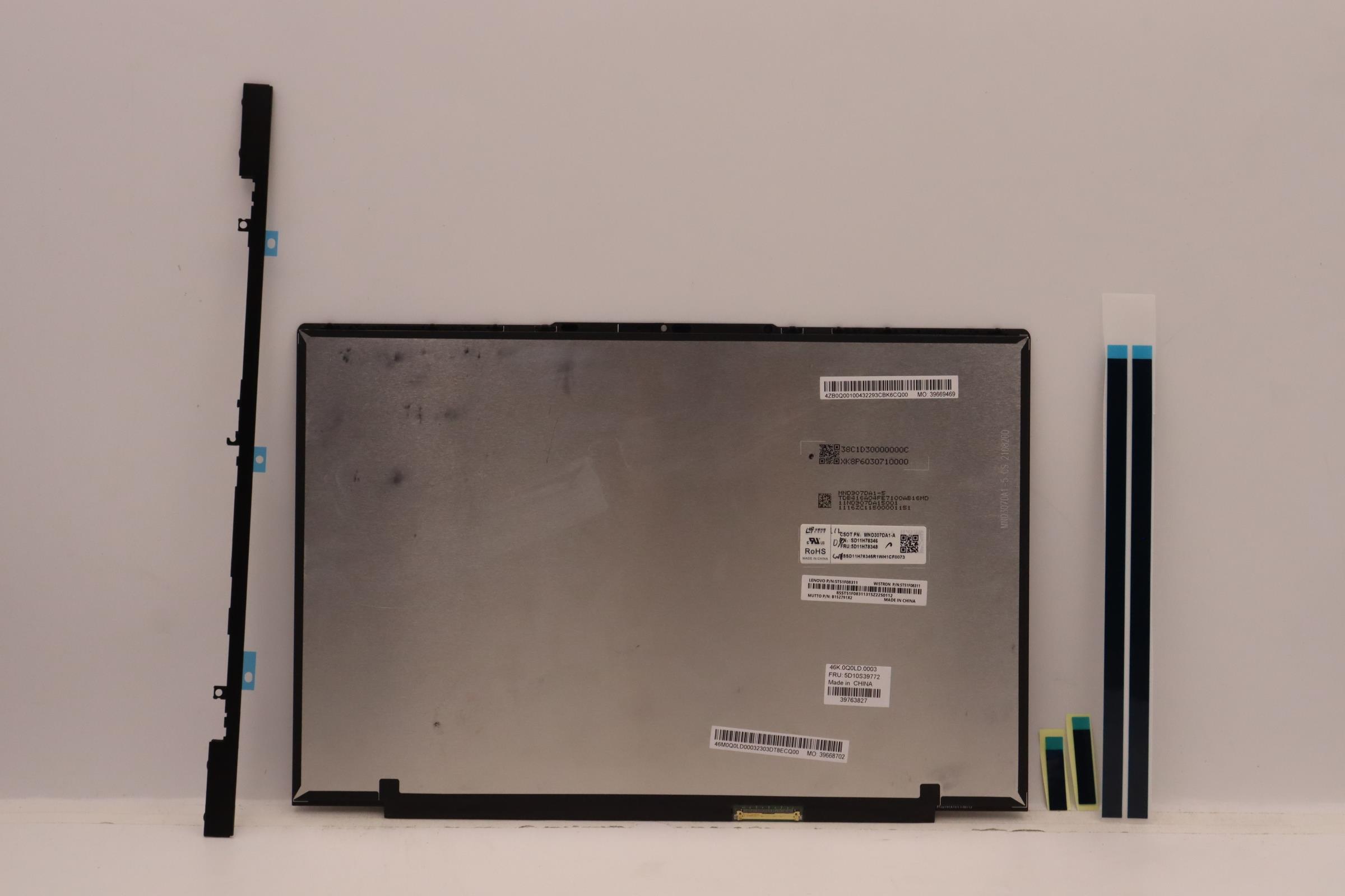 5D10S39772 - Original Lenovo LCD Assembly, 13.3", WQXGA, Touch, Anti-Glare, IPS, 400nit, 21AT Mutto+CSOT
