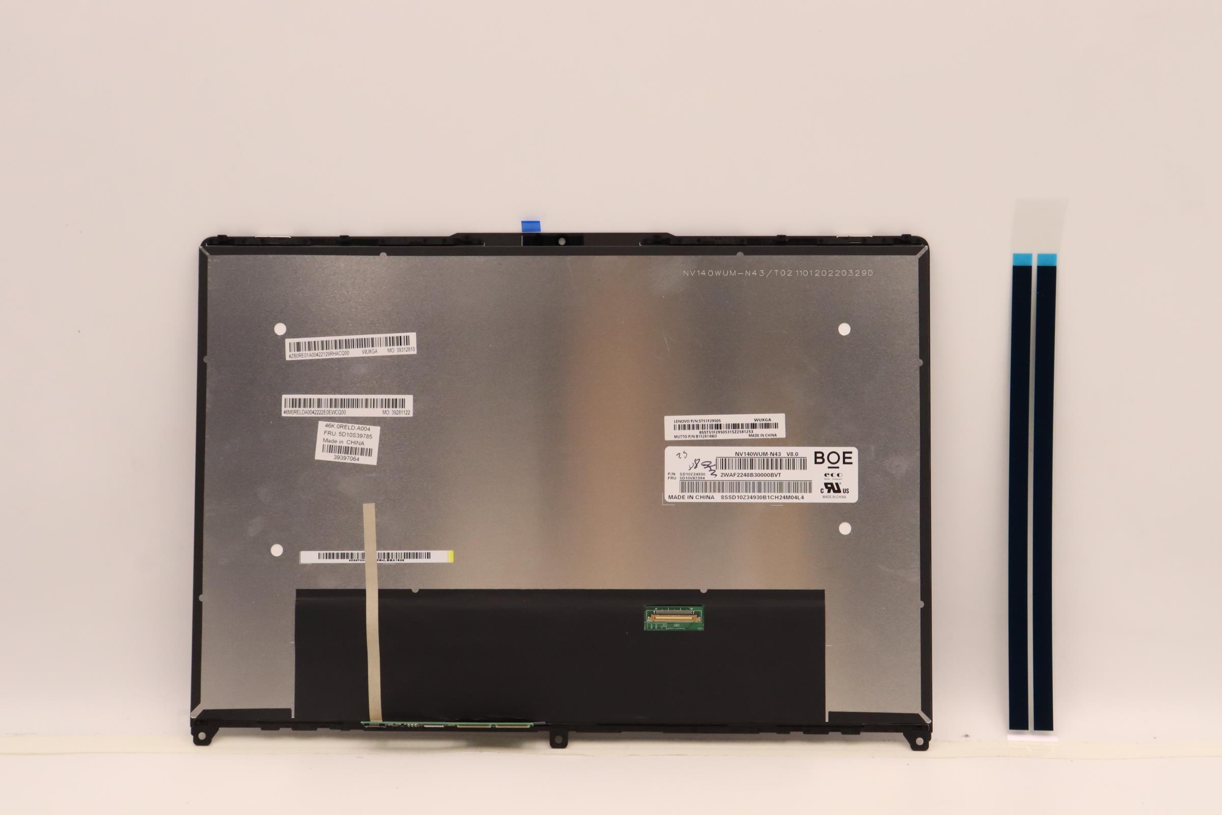 Lenovo Part  Original Lenovo LCD Assembly, 14", WUXGA, Touch, Anti-Glare, IPS, 300nit, 82R9 Mutto+BOE