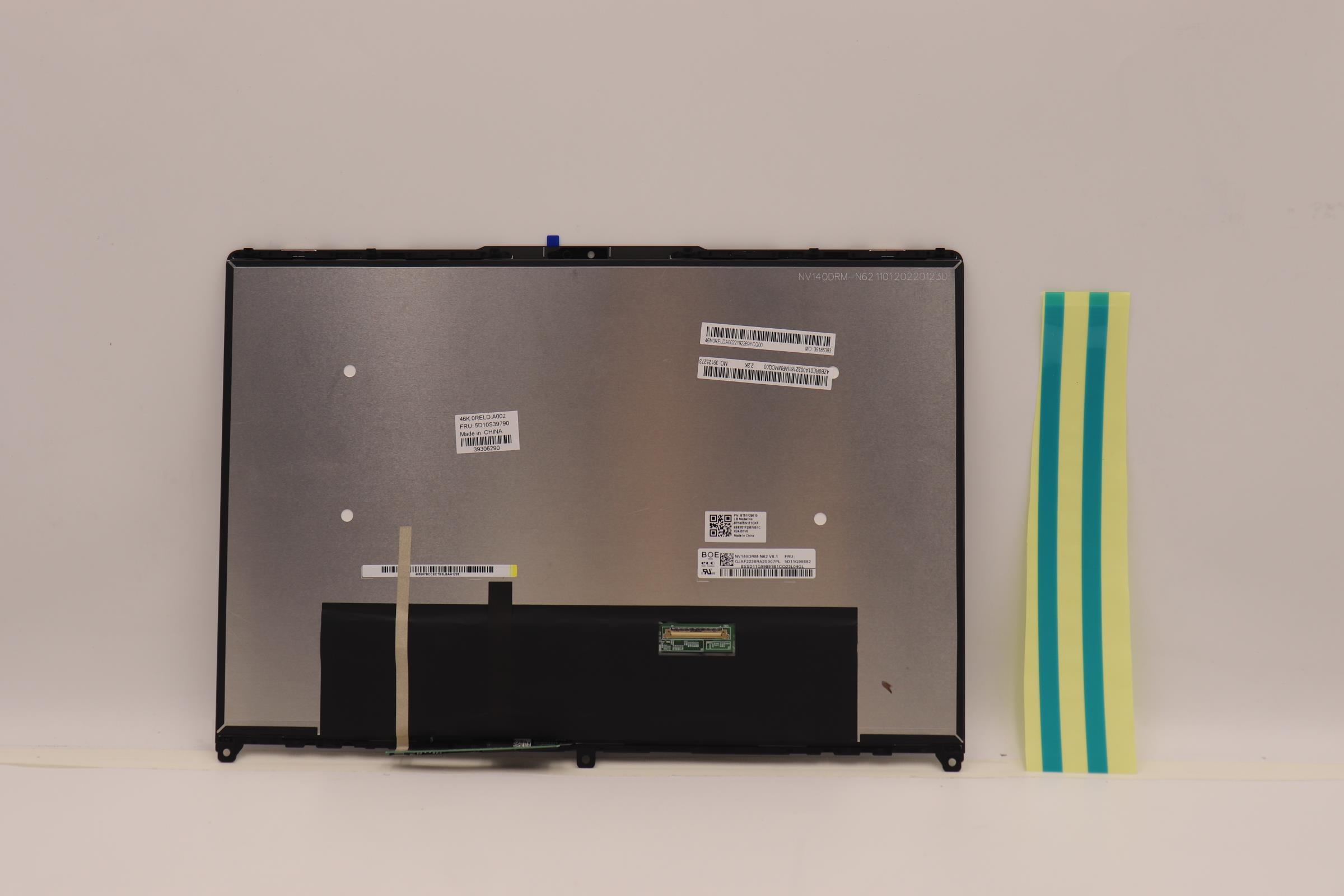 5D10S39790 - Original Lenovo LCD Assembly, 14", WUXGA+, Touch, Anti-Glare, IPS, 300nit, W 82R9 LB+BOE 2.2K
