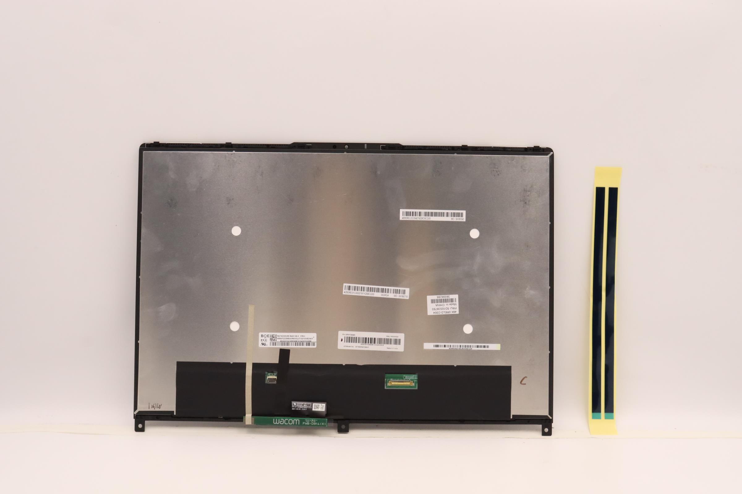 Lenovo Part  Original Lenovo LCD Assembly, 16", WQXGA, Touch, Anti-Glare, IPS, 300nit, 82RA LB+BOE