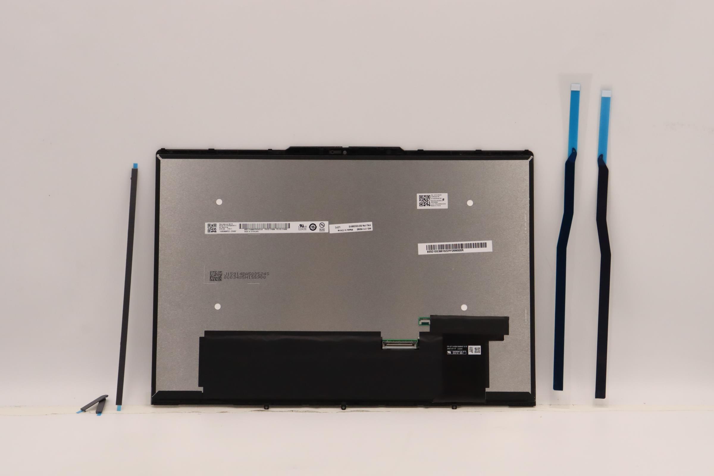 5D10S39810 - Original Lenovo LCD Assembly, 14", 2.2K, Touch, Anti-Glare, IPS, 300nit, 100%sRGB, 82QE w/strip cover SG