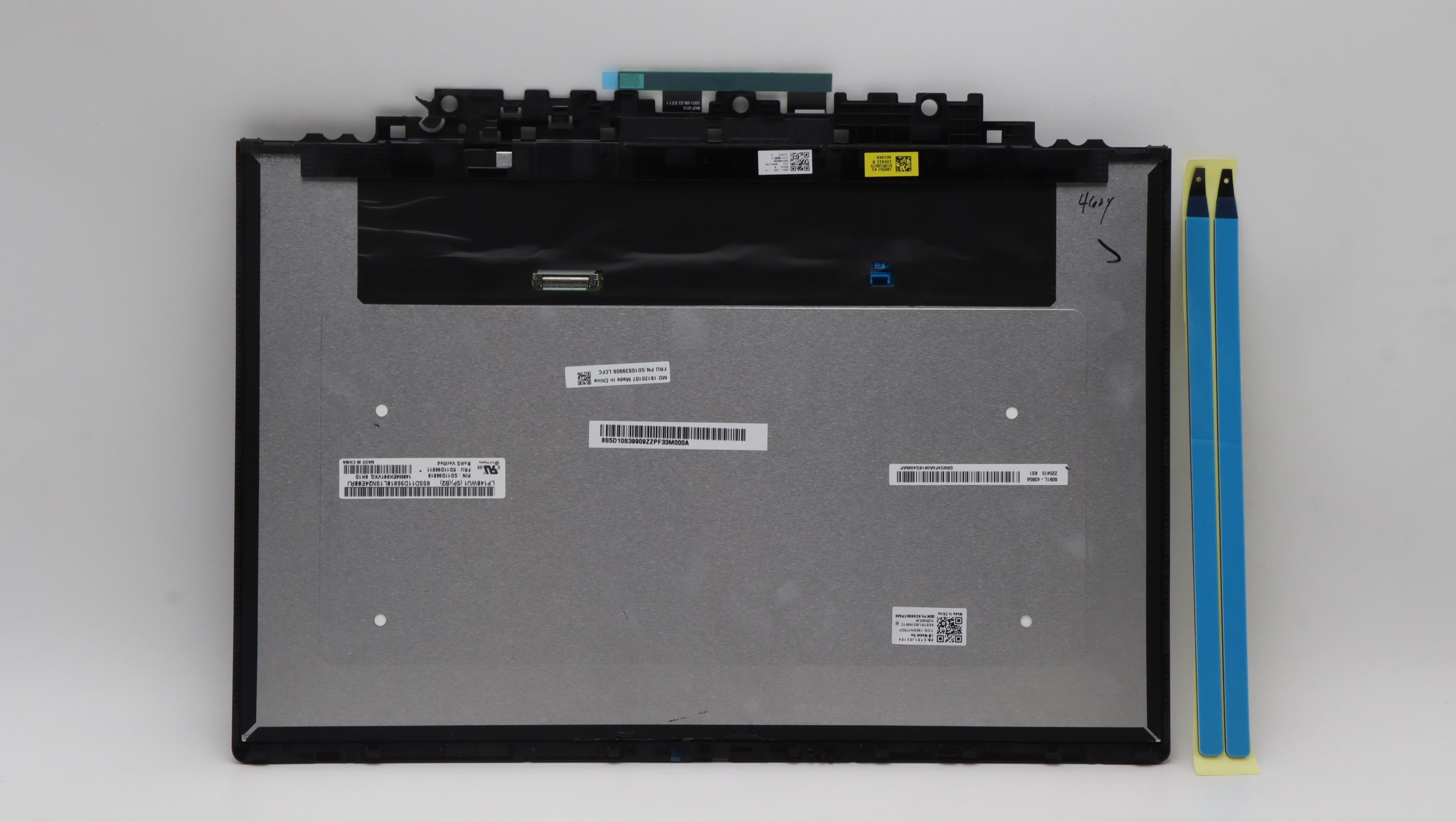 5D10S39909 - Original Lenovo LCD Assembly, 14", WUXGA, Anti-Glare, Non-Touch, IPS, 400nits, 82T5 2.4T LG NHPS
