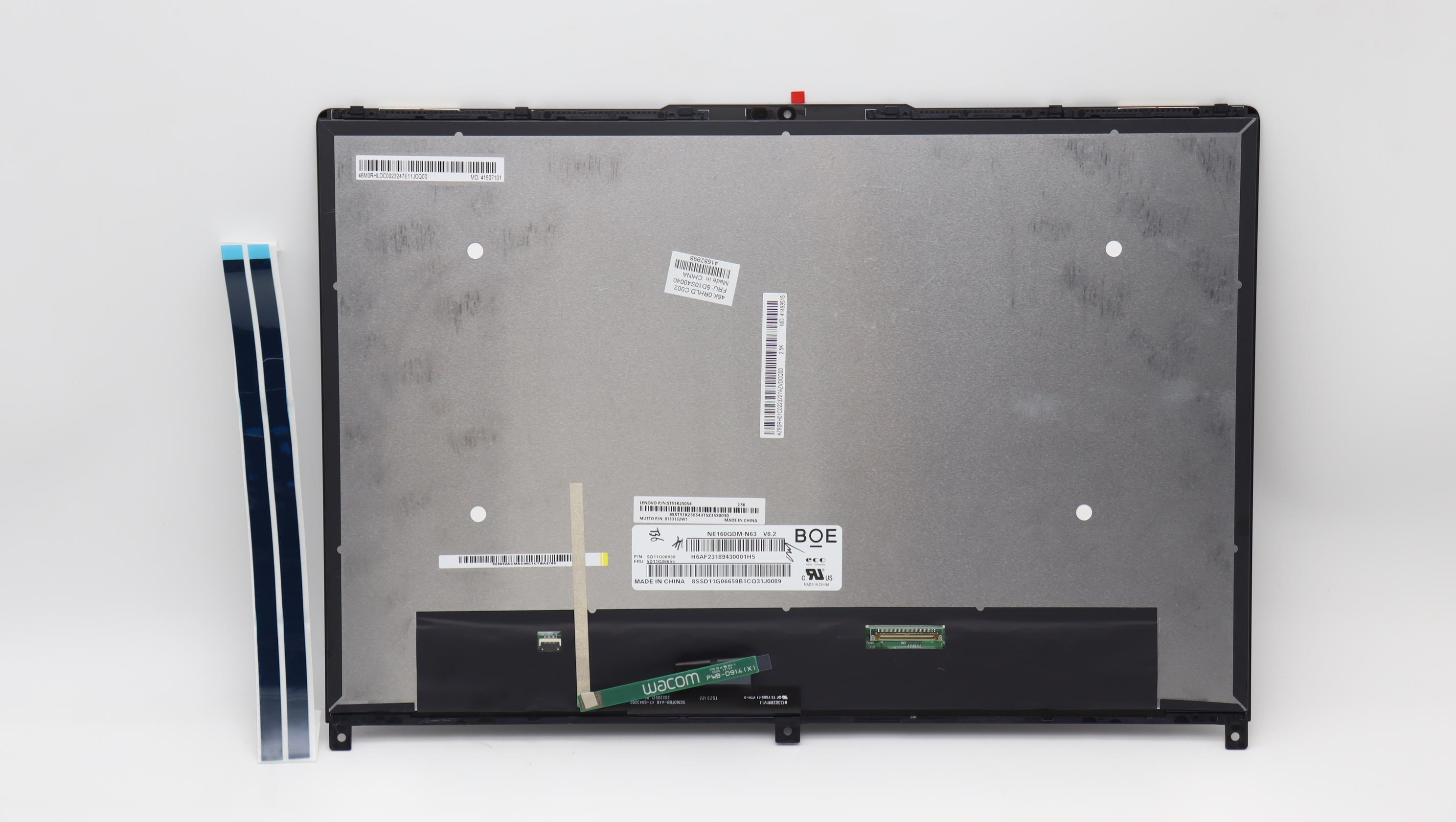 5D10S40040 - Original Lenovo LCD Module, 16", WQXGA, 2.5K, Touch, Anti-Glare, IPS, 400nit, 82Y1 Mutto+BOE