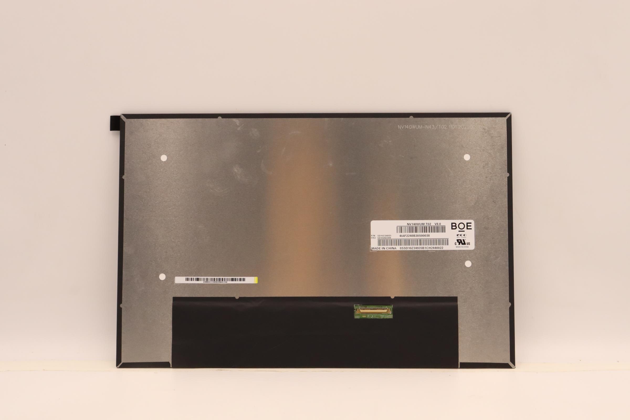 Lenovo Part  Original Lenovo LCD Panel, 14", WUXGA, Touch, Anti-Glare, IPS, 300nit BOE LCLW