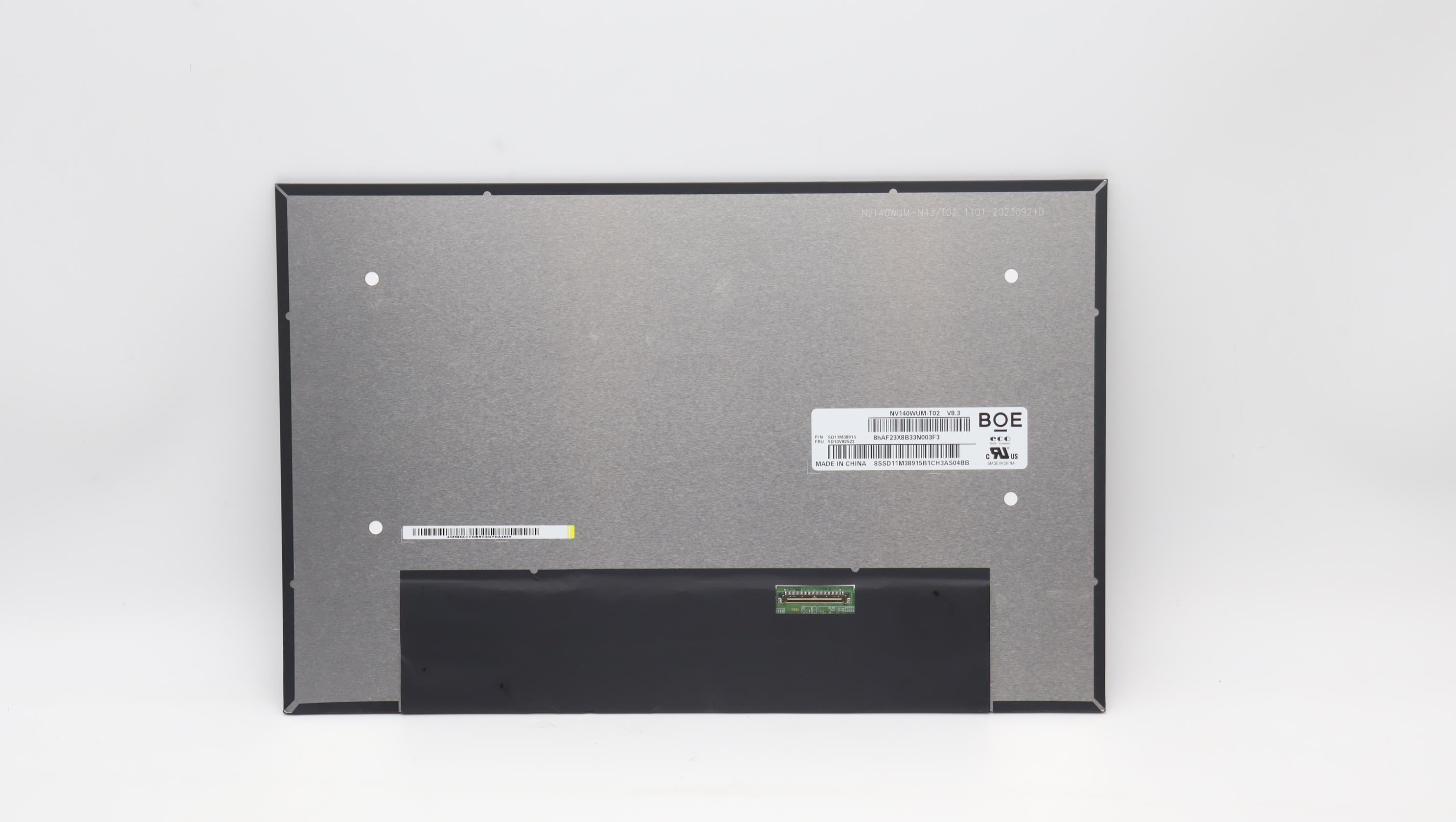 5D10V82523 - Lenovo LCD Panel 14" Touch WUXGA Anti-Glare IPS 300nit 45% NTSC, BOE NV140WUM-T02 V8.3