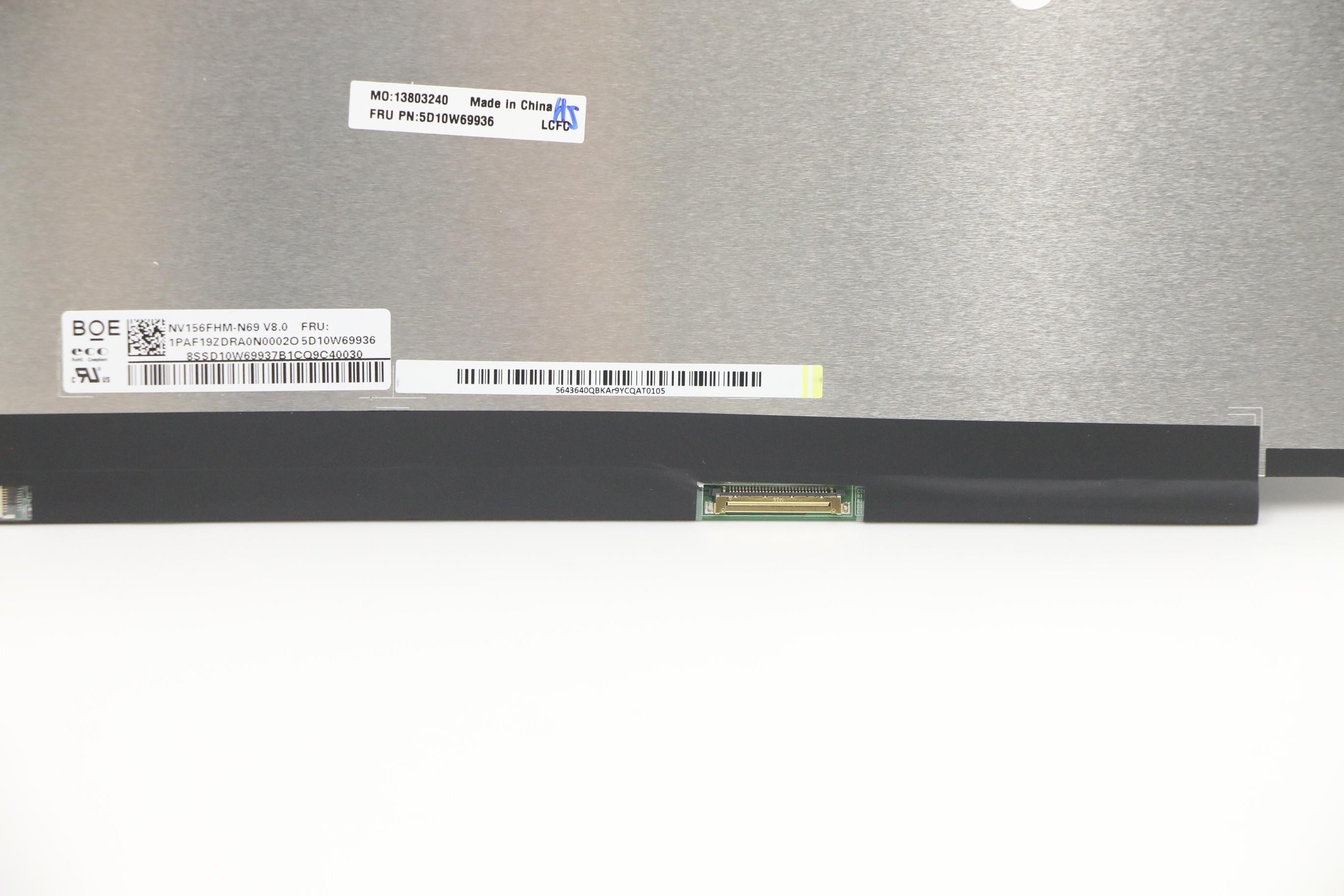 Lenovo Part  Original Lenovo LCD Panel, 15.6", FHD, Anti-Glare, IPS, 300nit, 100%sRGB