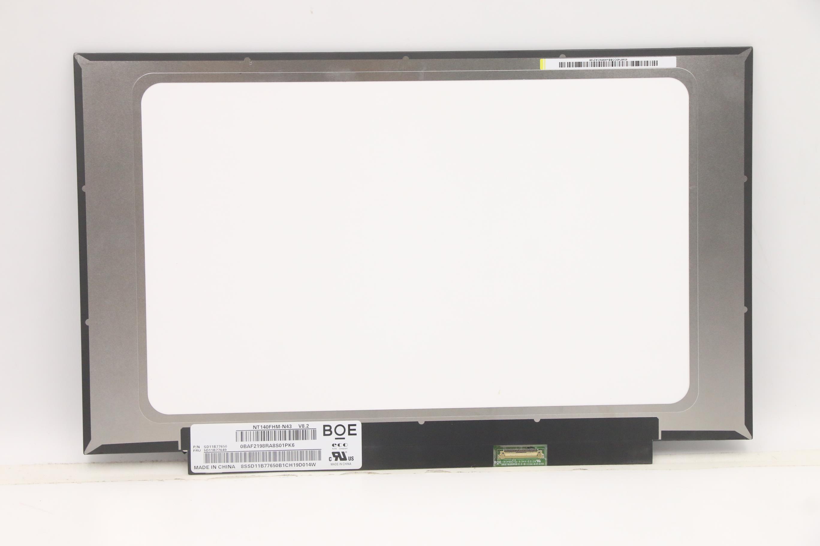 Lenovo Part  Original Lenovo LCD Panel, 14", 16:9, FHD, Anti-Glare, Non-Touch, TN, 250nits, NT140FHM-N43 BOE V8.2