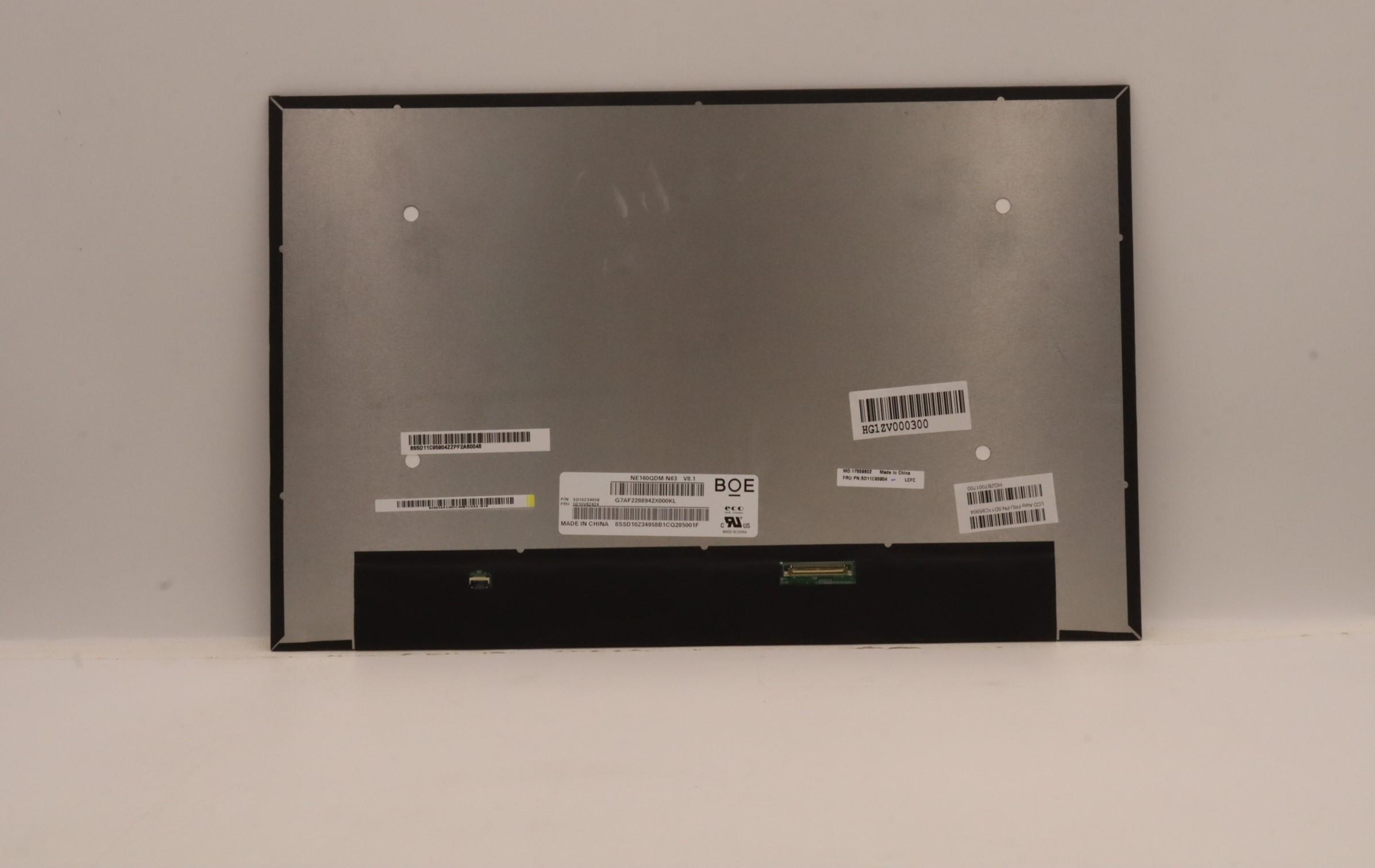 5D11C95904 - Original Lenovo DISPLAY WQXGA AG 2.6t sRGB 400N FCC-BOE