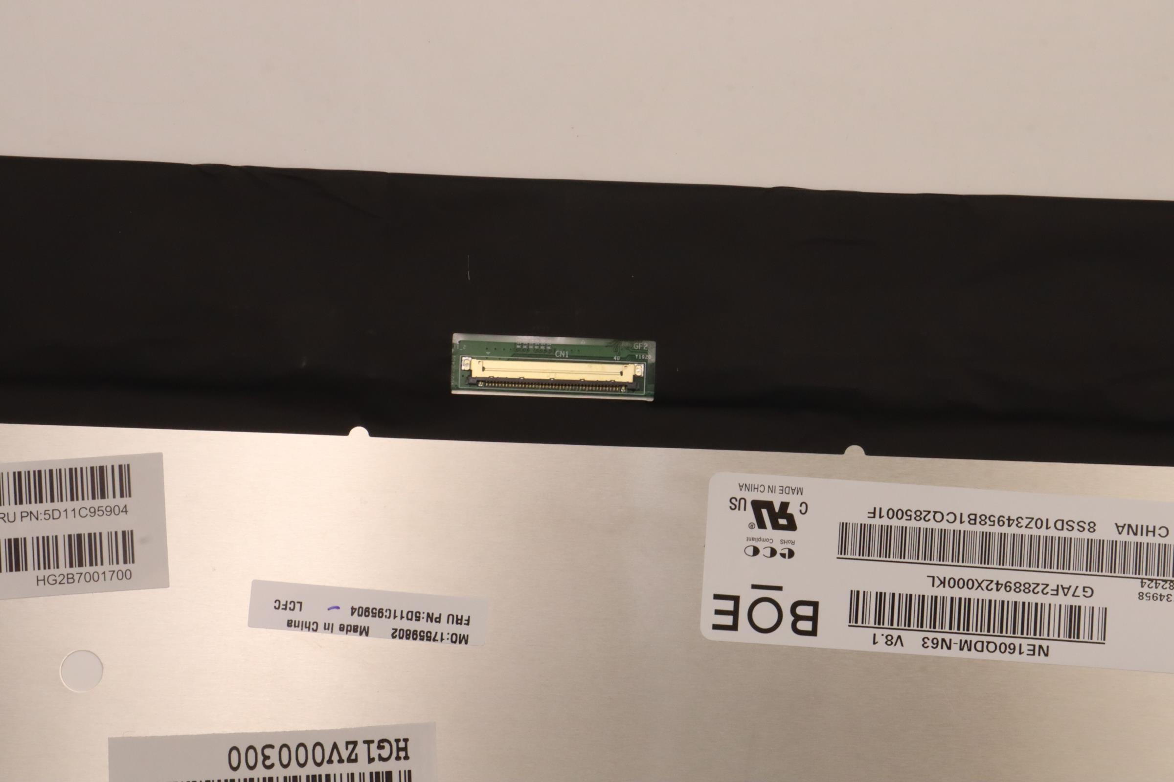 5D11C95904 - Original Lenovo DISPLAY WQXGA AG 2.6t sRGB 400N FCC-BOE