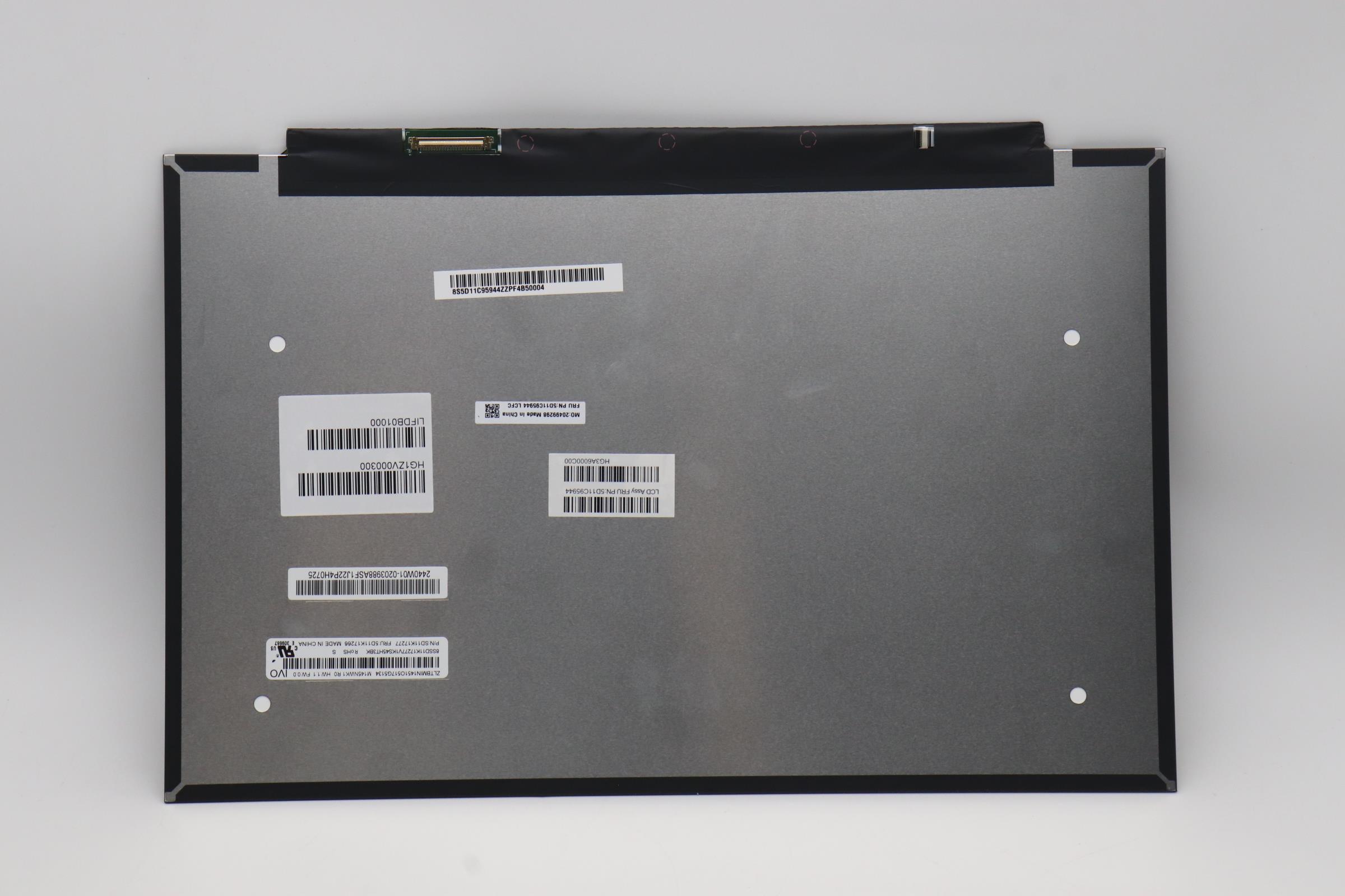 5D11C95944 - Original Lenovo LCD Module, 14.5", WQXGA, Non-Touch, Anti-Glare, IPS, 350nit, 100%sRGB, Factory Color Calibr, M145NWK1 R0
