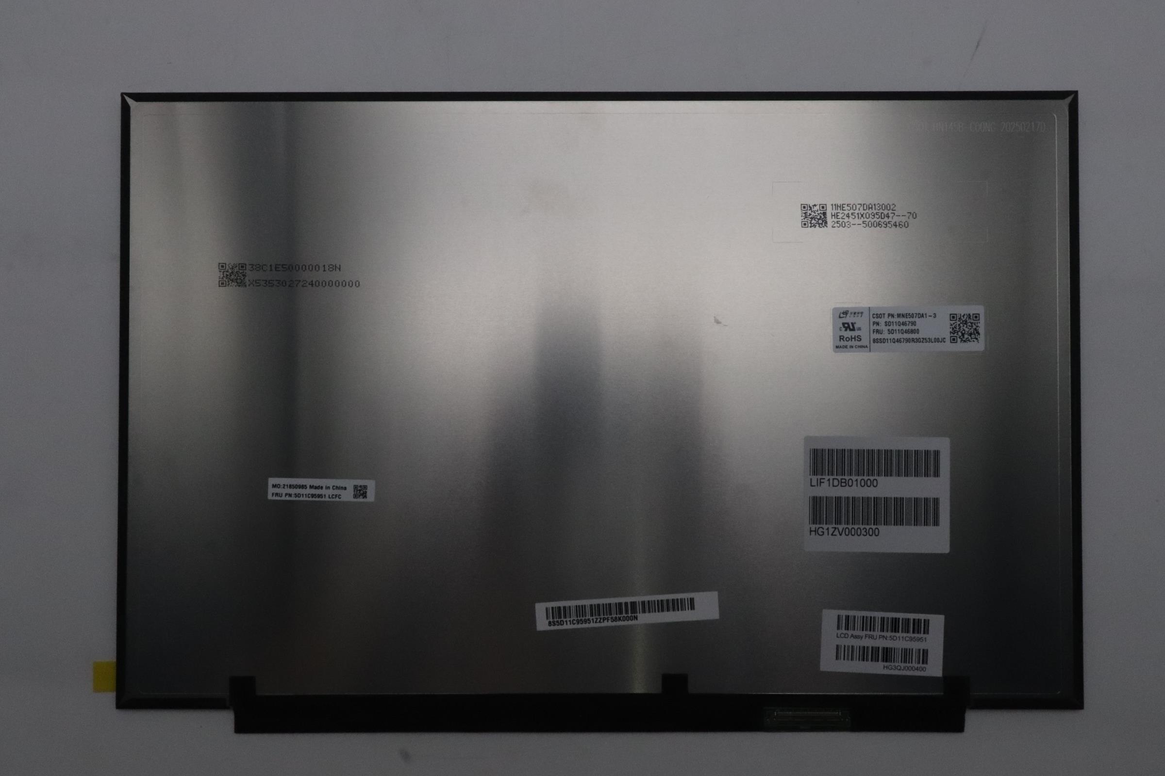 5D11C95951 - Original Lenovo LCD Module, 14.5", WQXGA, CSOT