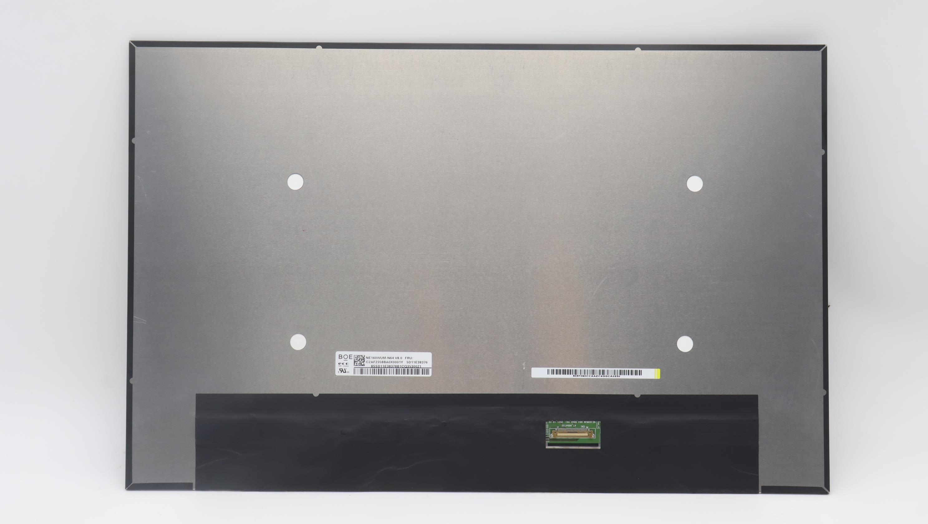 5D11E38376 - Original Lenovo LCD Panel 16", WUXGA, Non-Touch, Anti-Glare, IPS, 300nit, 100%sRGB