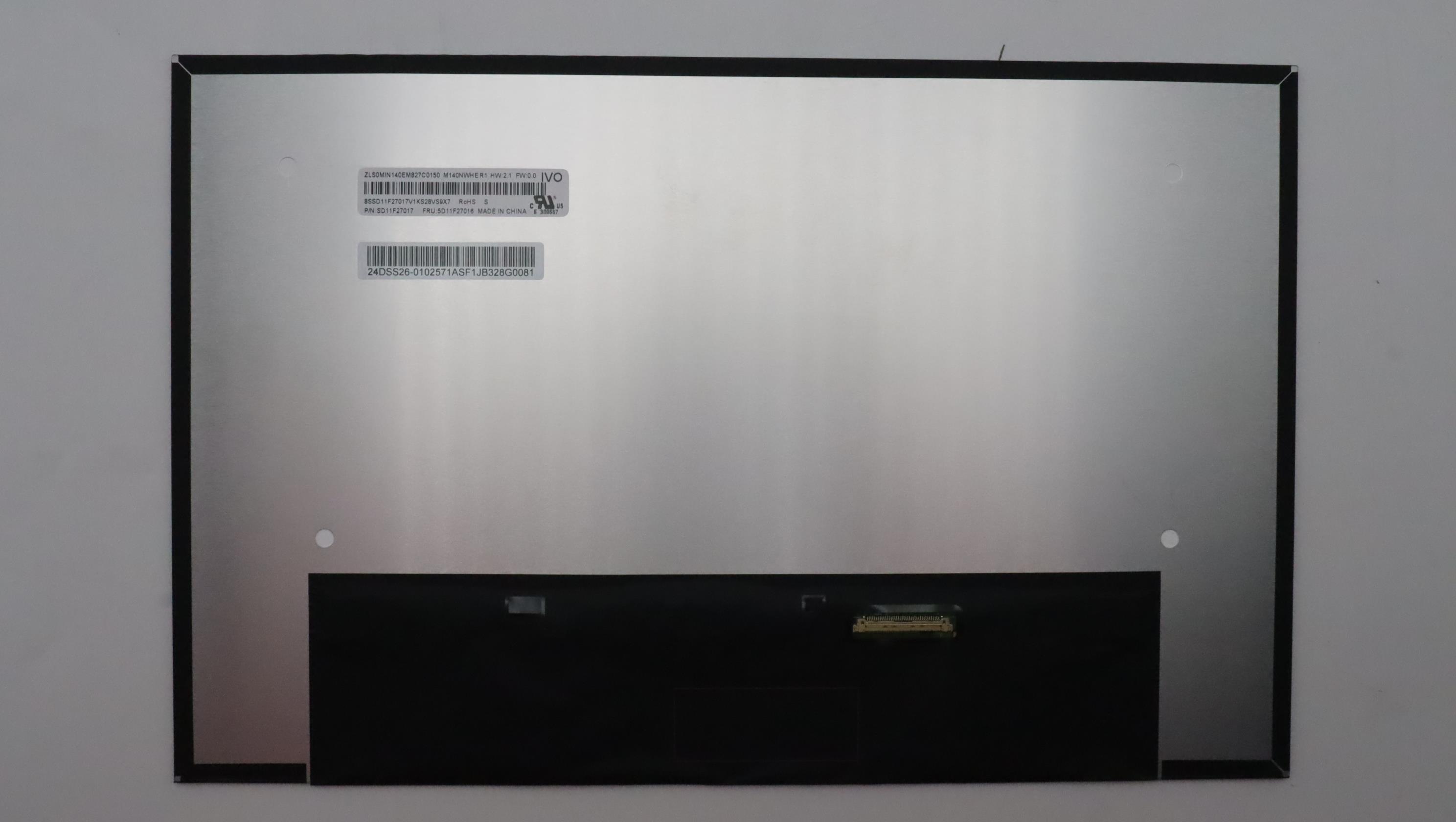5D11F27016 - Original Lenovo LCD Panel, 14", WUXGA+, Non-Touch, Anti-Glare, IPS, 300nit, 100%sRGB,  IVO M140NWHE R1 2.1