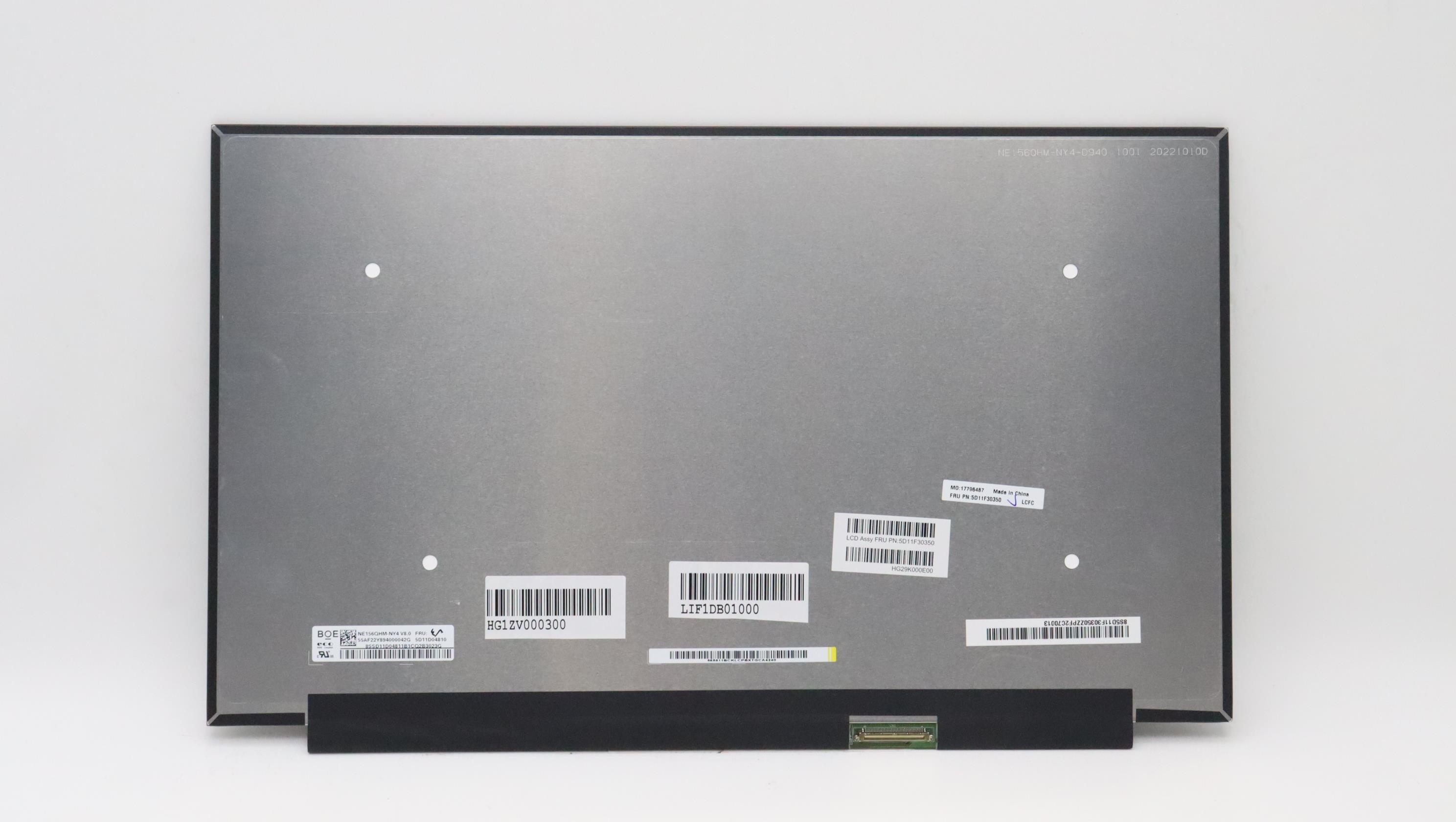 5D11F30350 - Original Lenovo DISPLAY FRU NE156QHM-NY4 WQHD Color BOE