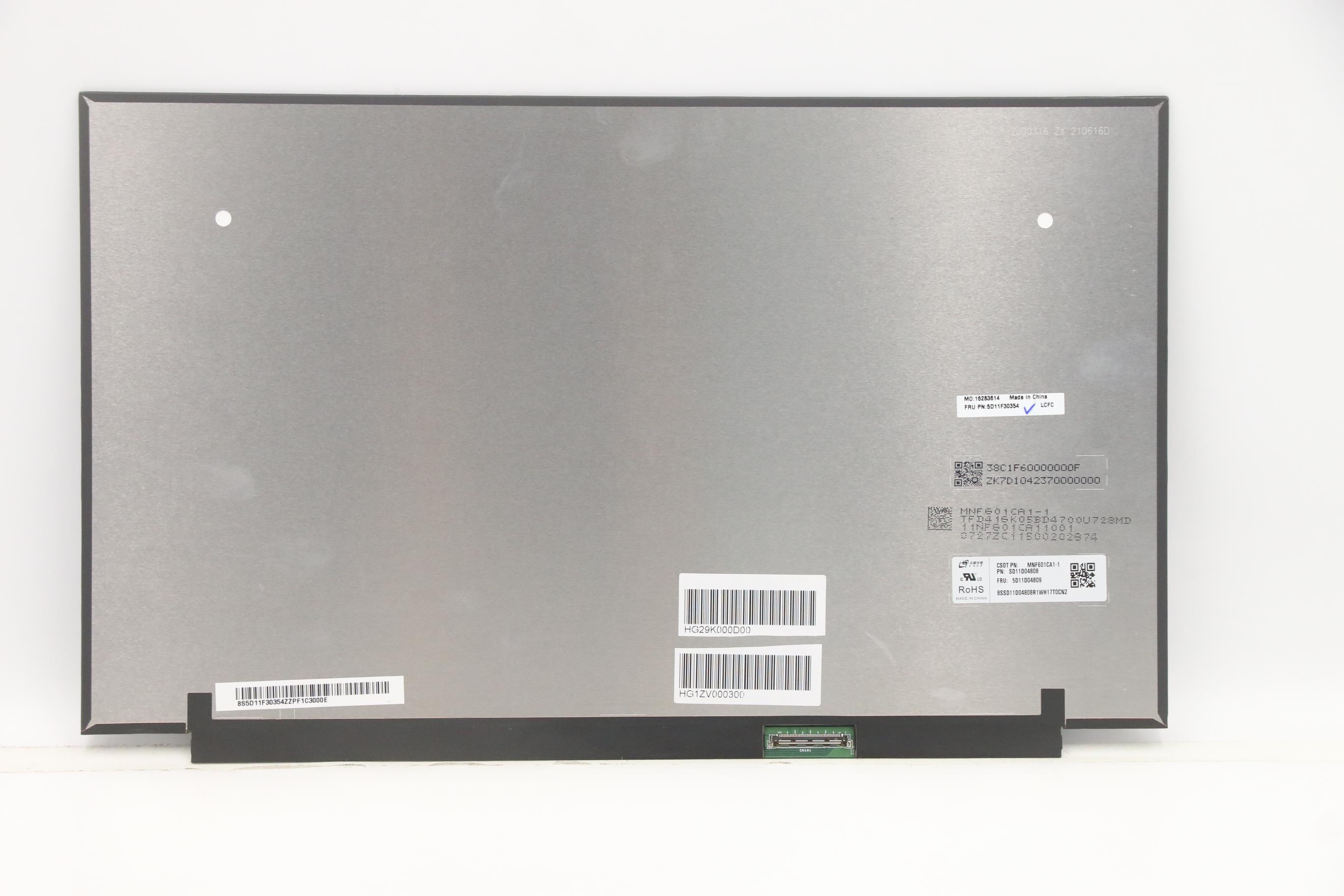 5D11F30354 - Original Lenovo DISPLAY FRU MNF601CA1-1 WQHD Color COST