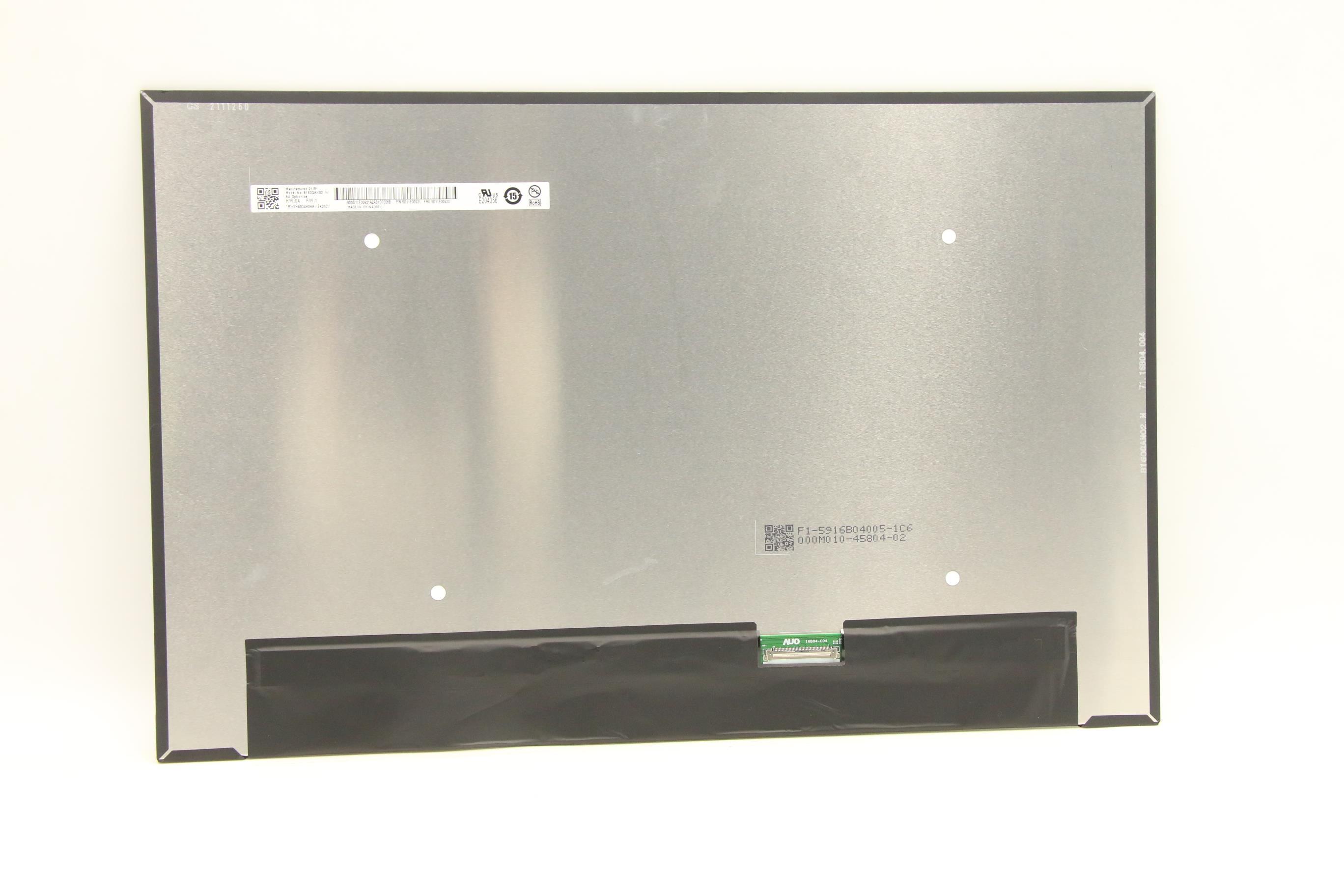 5D11F30920 - Original Lenovo DISPLAY FRU AUO B160QAN02.W 0A 16.0