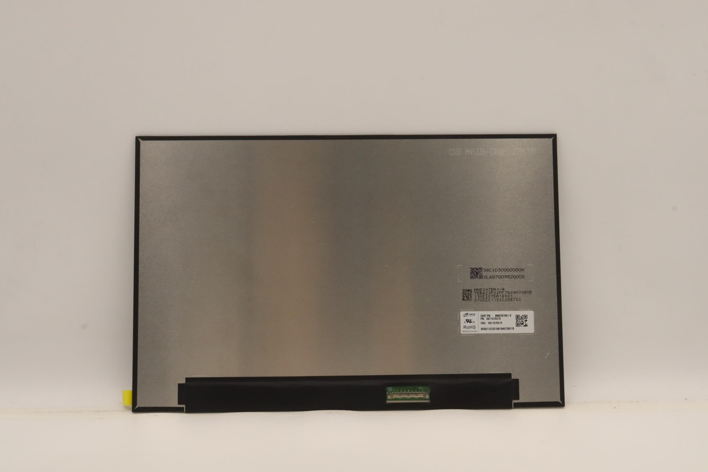 5D11G76214 - Original Lenovo LCD Panel, 13.3", WQXGA, Non-Touch, Anti-Glare, IPS, 400nit, 110%sRGB, MND307DA1-9