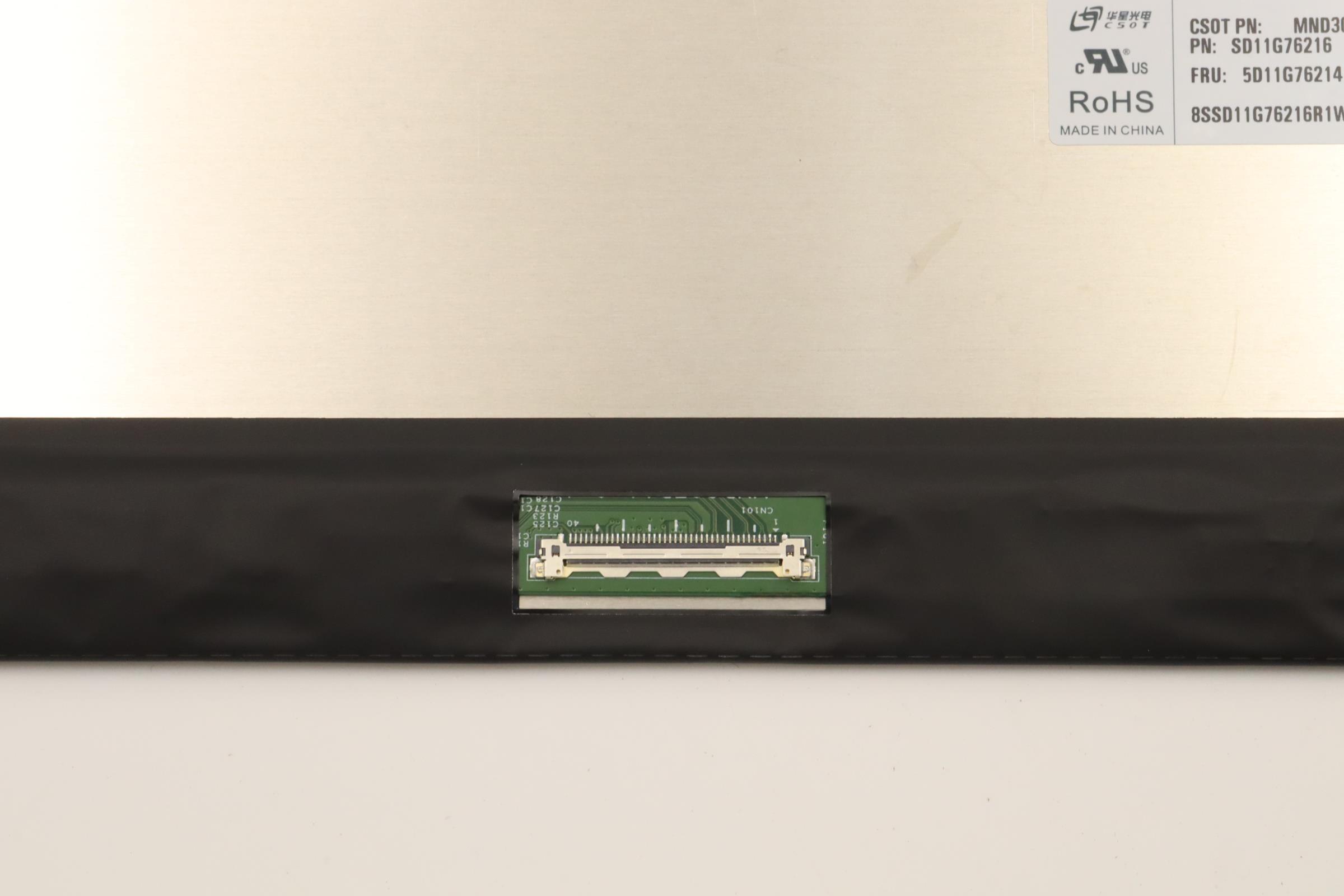 5D11G76214 - Original Lenovo LCD Panel, 13.3", WQXGA, Non-Touch, Anti-Glare, IPS, 400nit, 110%sRGB, MND307DA1-9