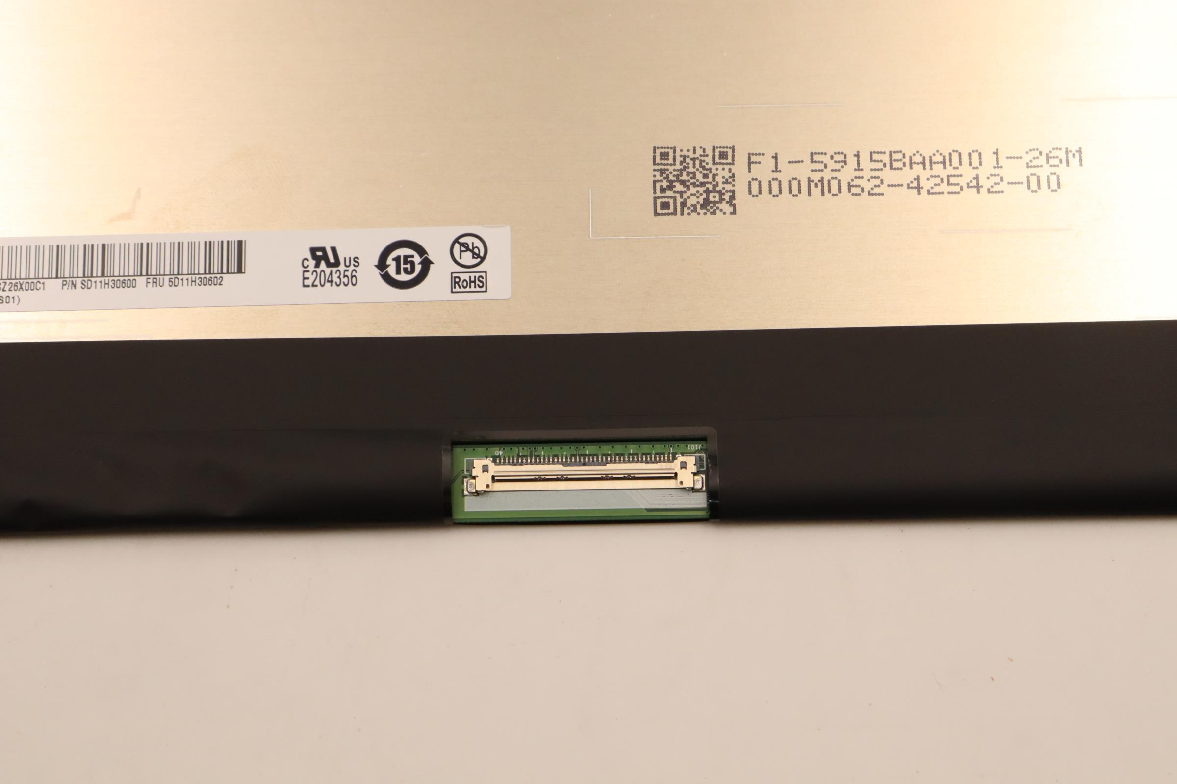 5D11H30602 - Original Lenovo LCD Panel, 15.6", FHD, Non-Touch, Anti-Glare, IPS, 350nit, 45%NTSC, AUO B156HAN15.0 HW: 0A