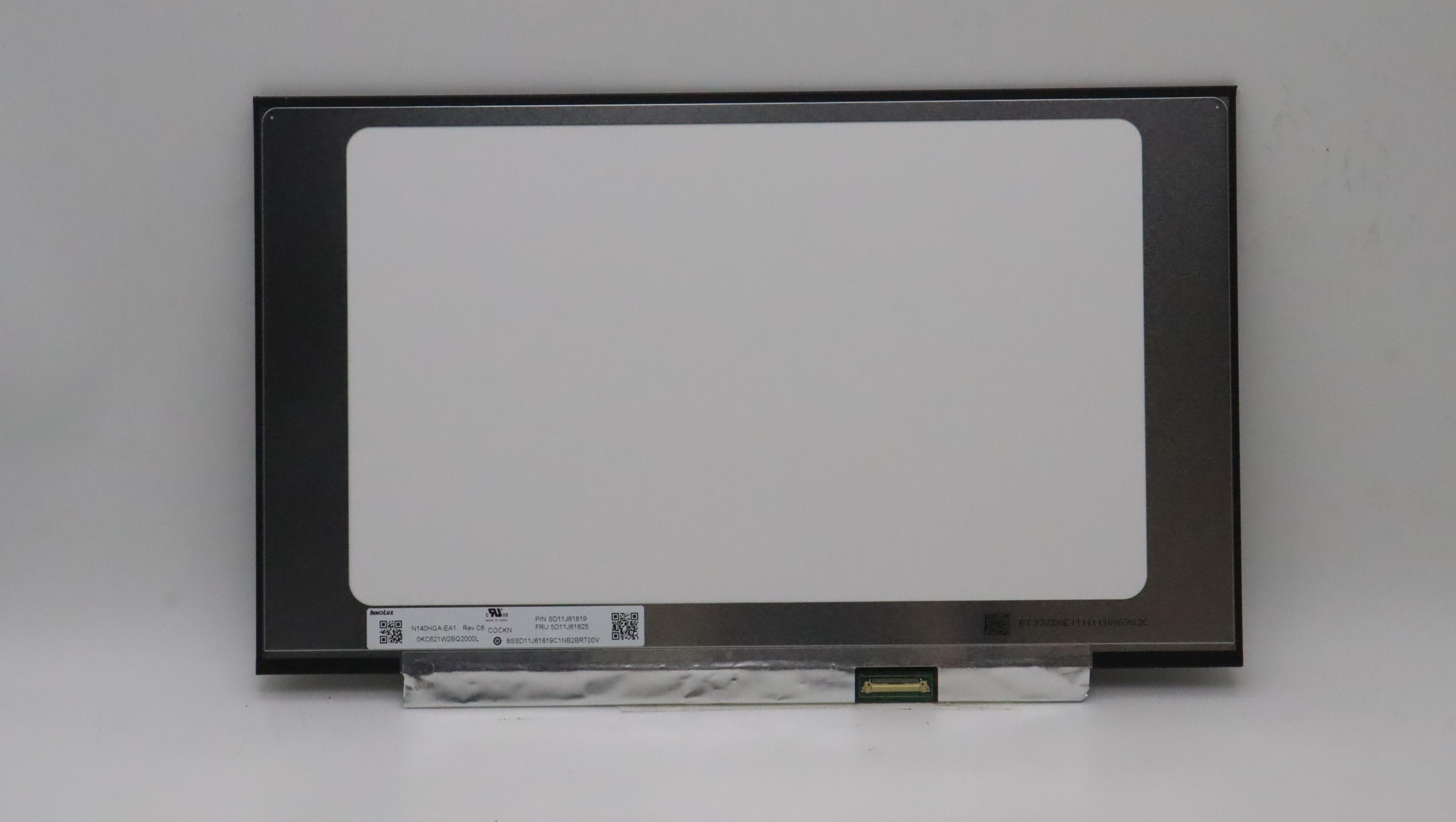 5D11J61825 - Original Lenovo LCD Panel, 14", FHD, Non-Touch, Anti-Glare, TN, 220nit, 45%NTSC,  INX N140HGA-EA1 C6